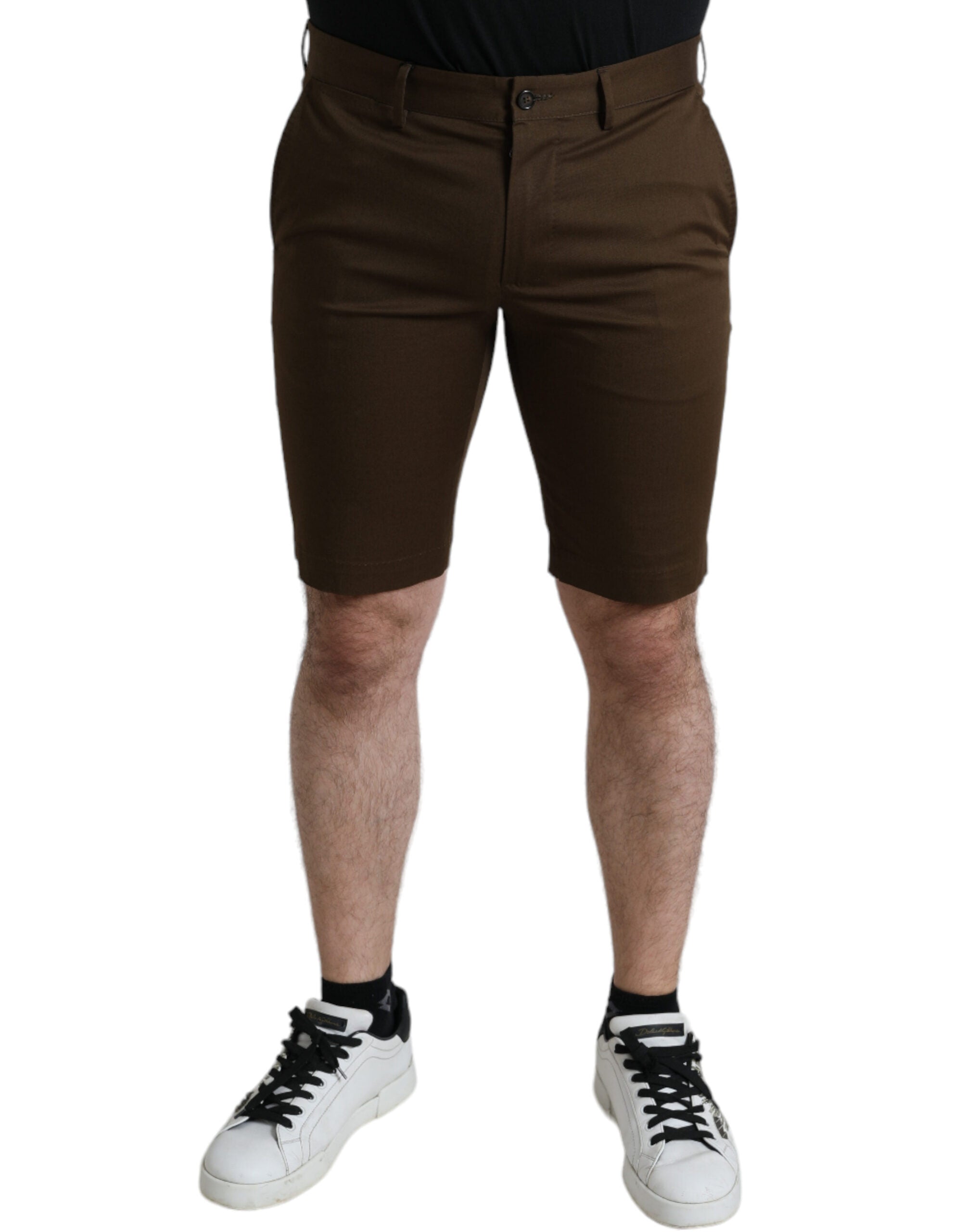 Dolce & Gabbana – Schicke braune Bermudashorts mit Logodetail