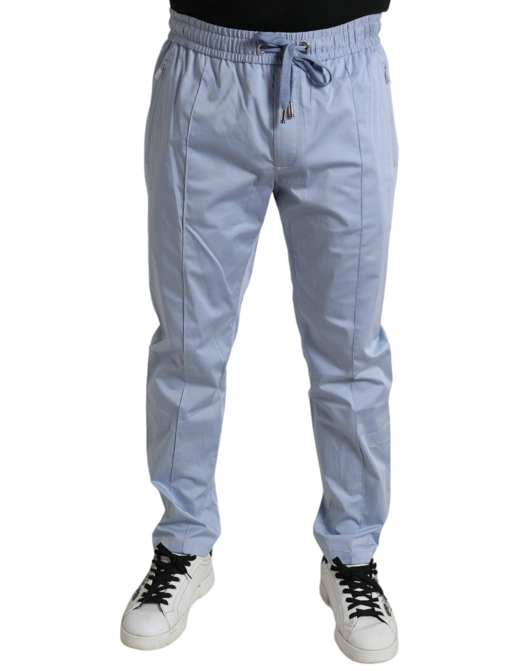 Dolce & Gabbana Elegante hellblaue Jogginghose für Herren