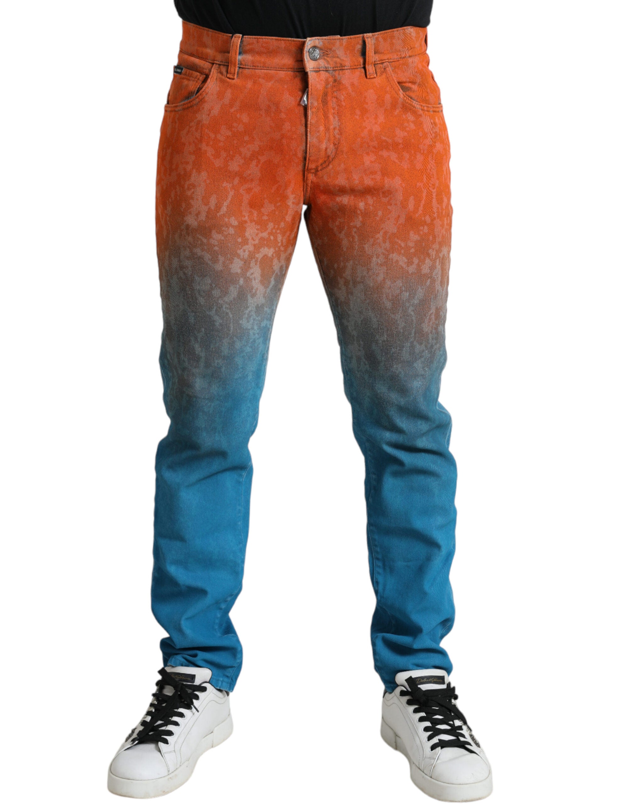 Dolce & Gabbana Elegante Skinny-Jeans mit Ombre-Muster