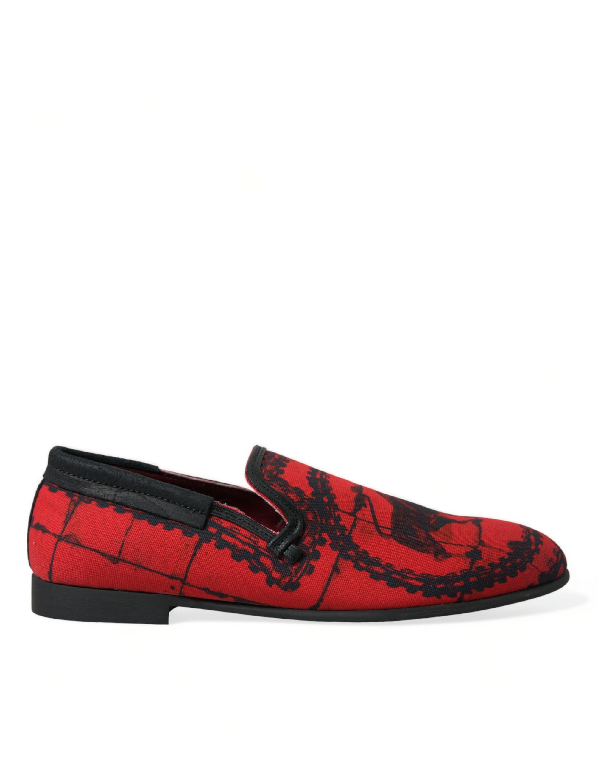 Dolce & Gabbana Torero-inspirierte luxuriöse Loafer in Rot und Schwarz