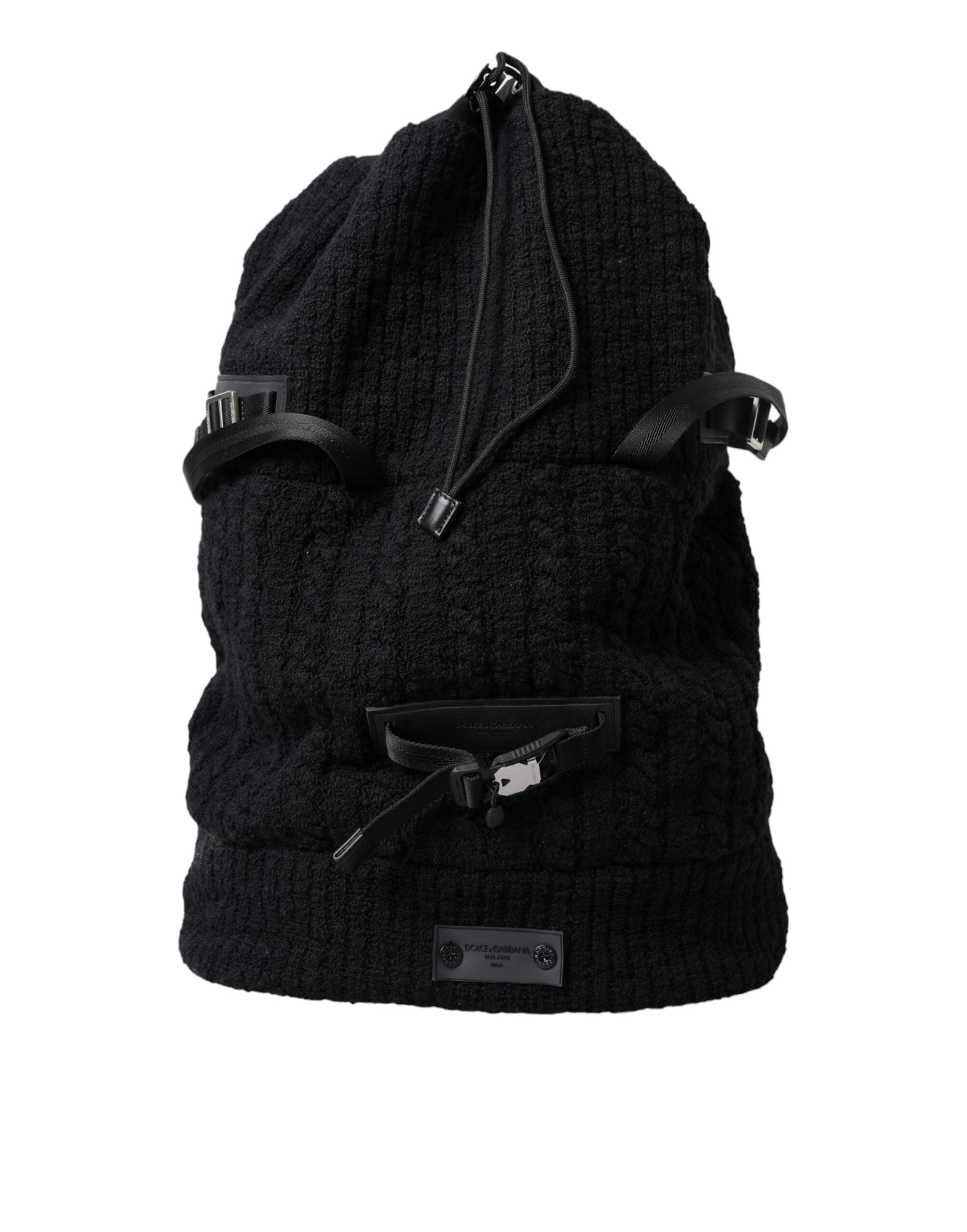 Dolce & Gabbana – Eleganter Rucksack aus Trikot-Wollmischung in Schwarz