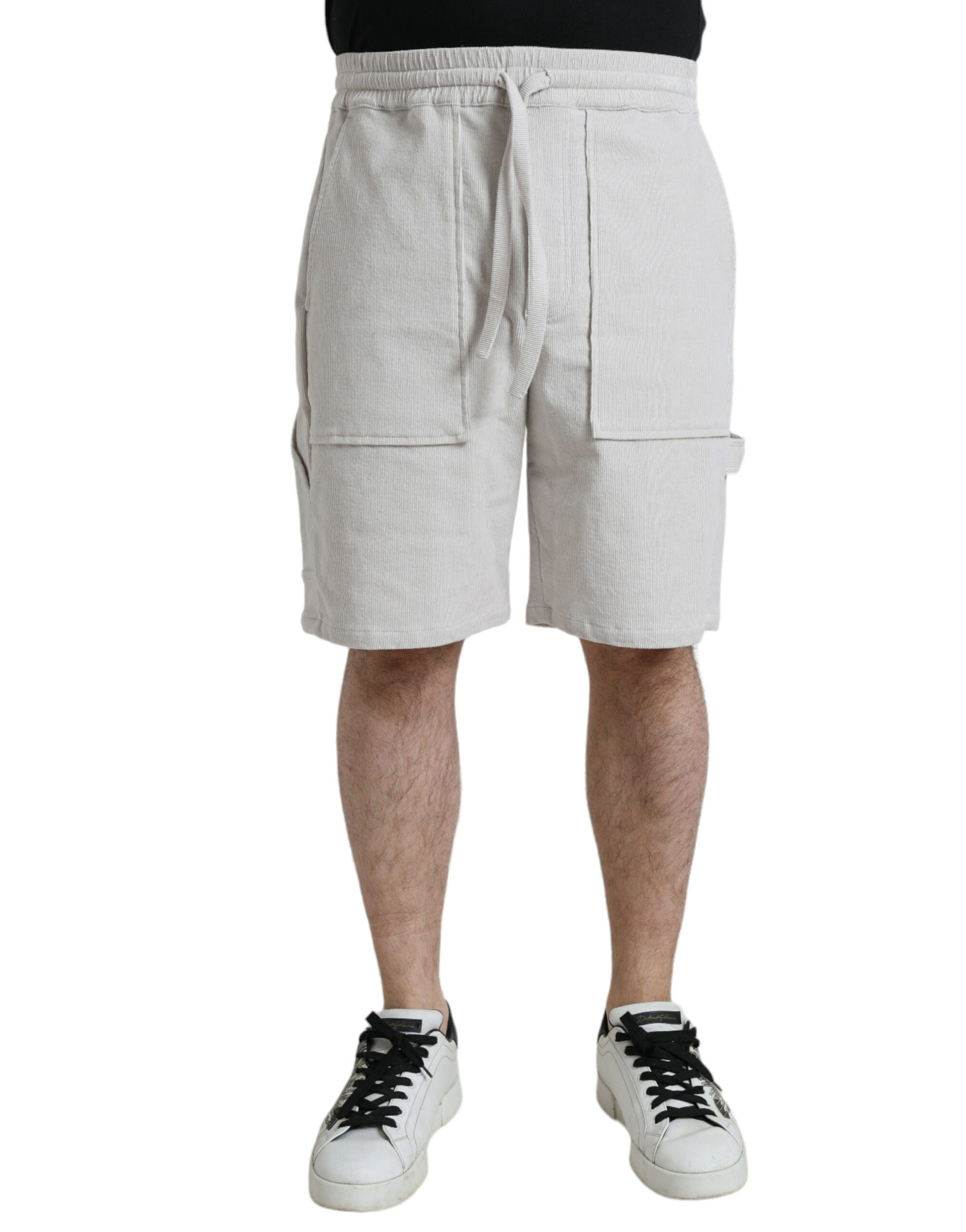 Dolce & Gabbana Beige Bermudashorts aus Baumwollcord für Herren