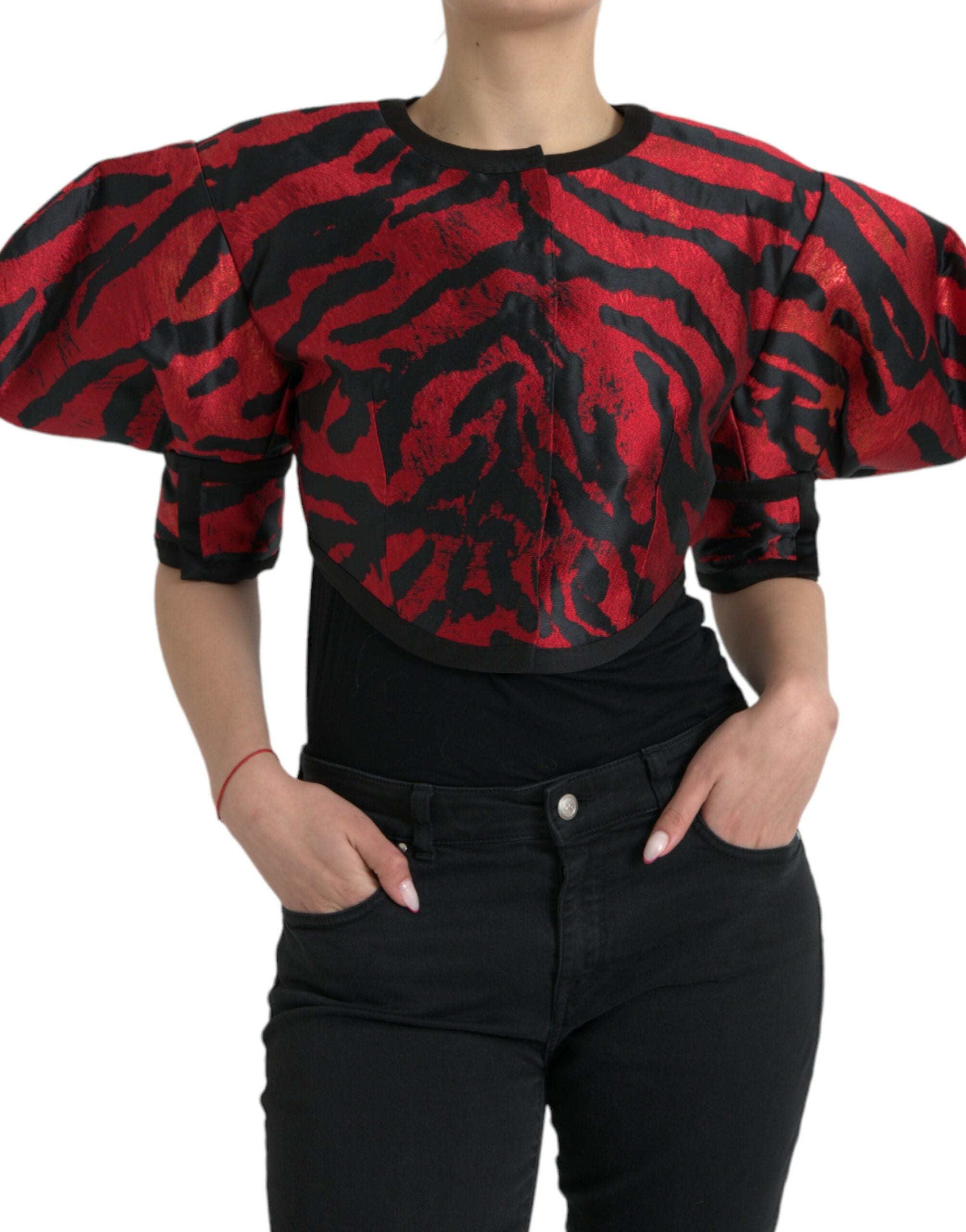 Dolce & Gabbana Elegante Manteljacke mit Animal-Print