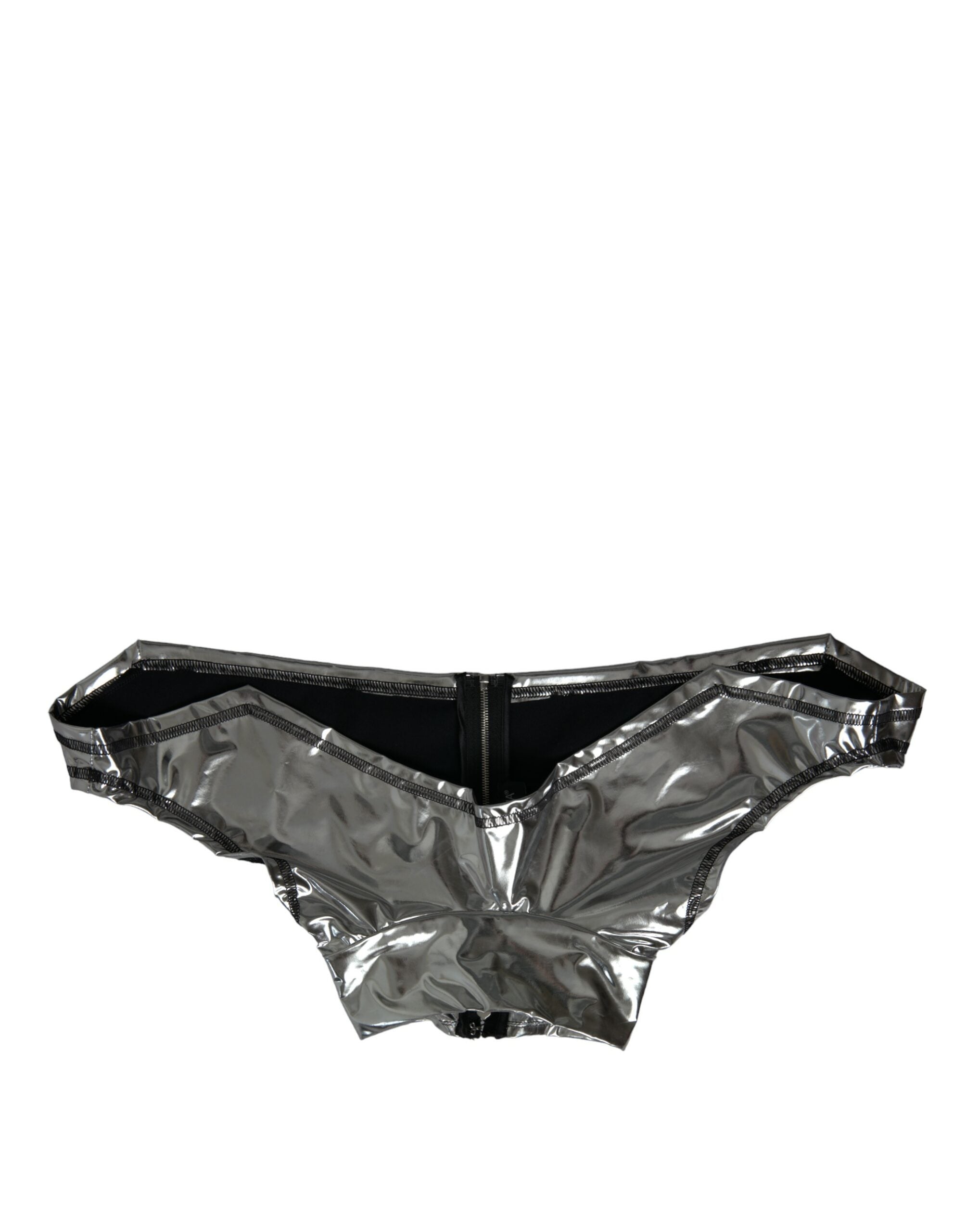 Dolce & Gabbana Silbernes Elegance-Top mit Reißverschluss