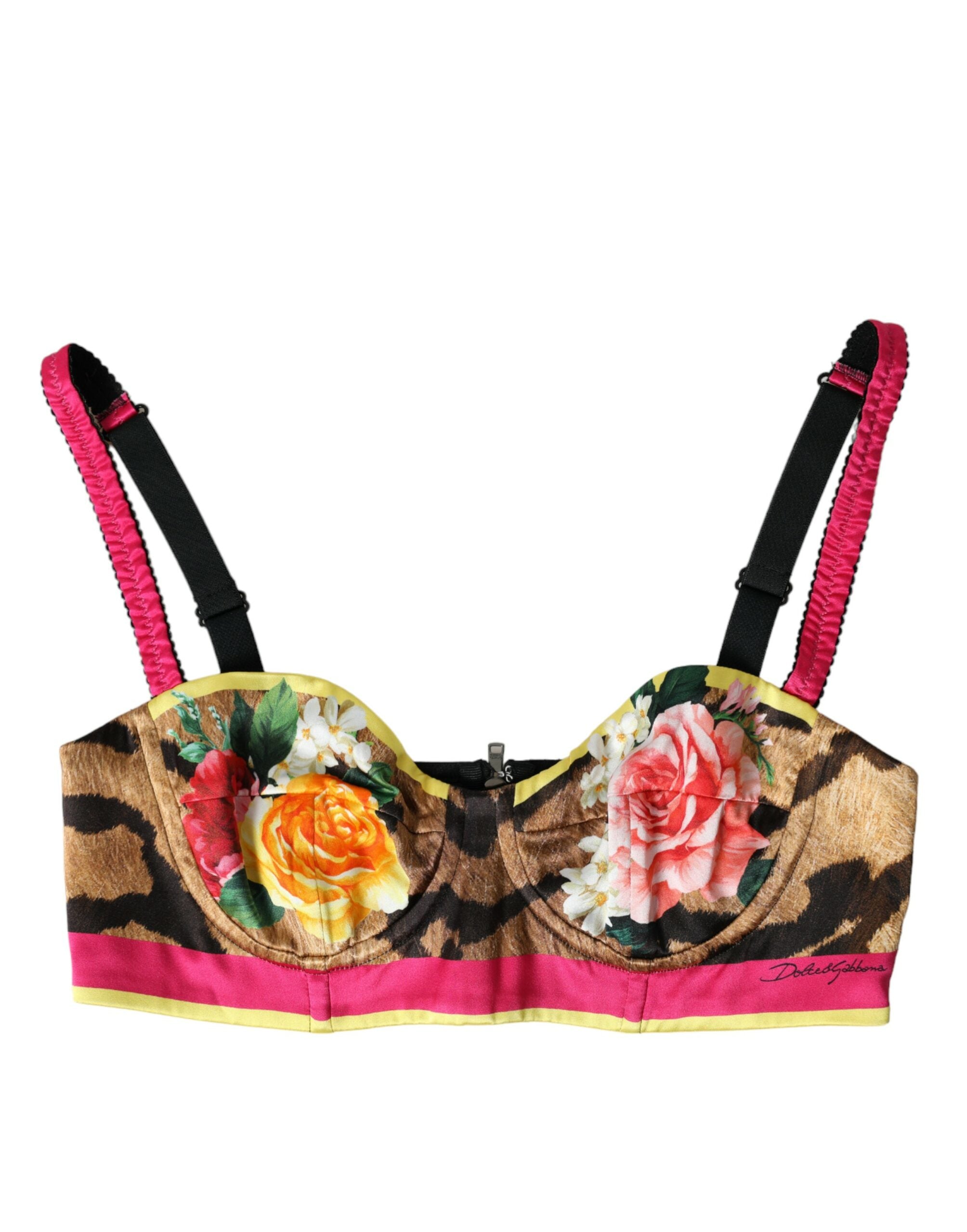 Dolce & Gabbana – Bustier-Crop-Top aus Seidenmischung mit Blumenmuster