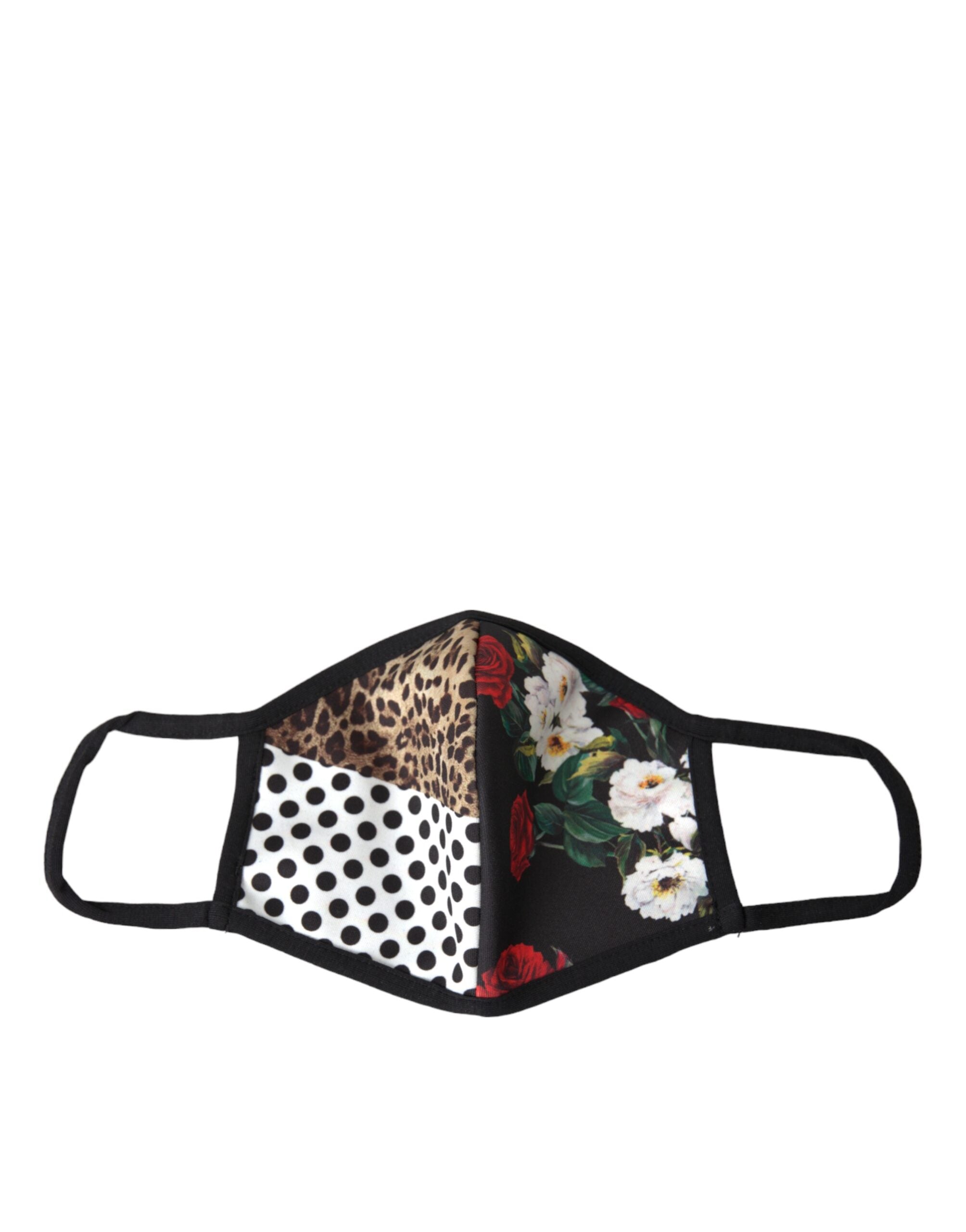 Dolce & Gabbana Gesichtsmaske mit elastischem Ohrschlaufenband und Leopardenmuster, mehrfarbig
