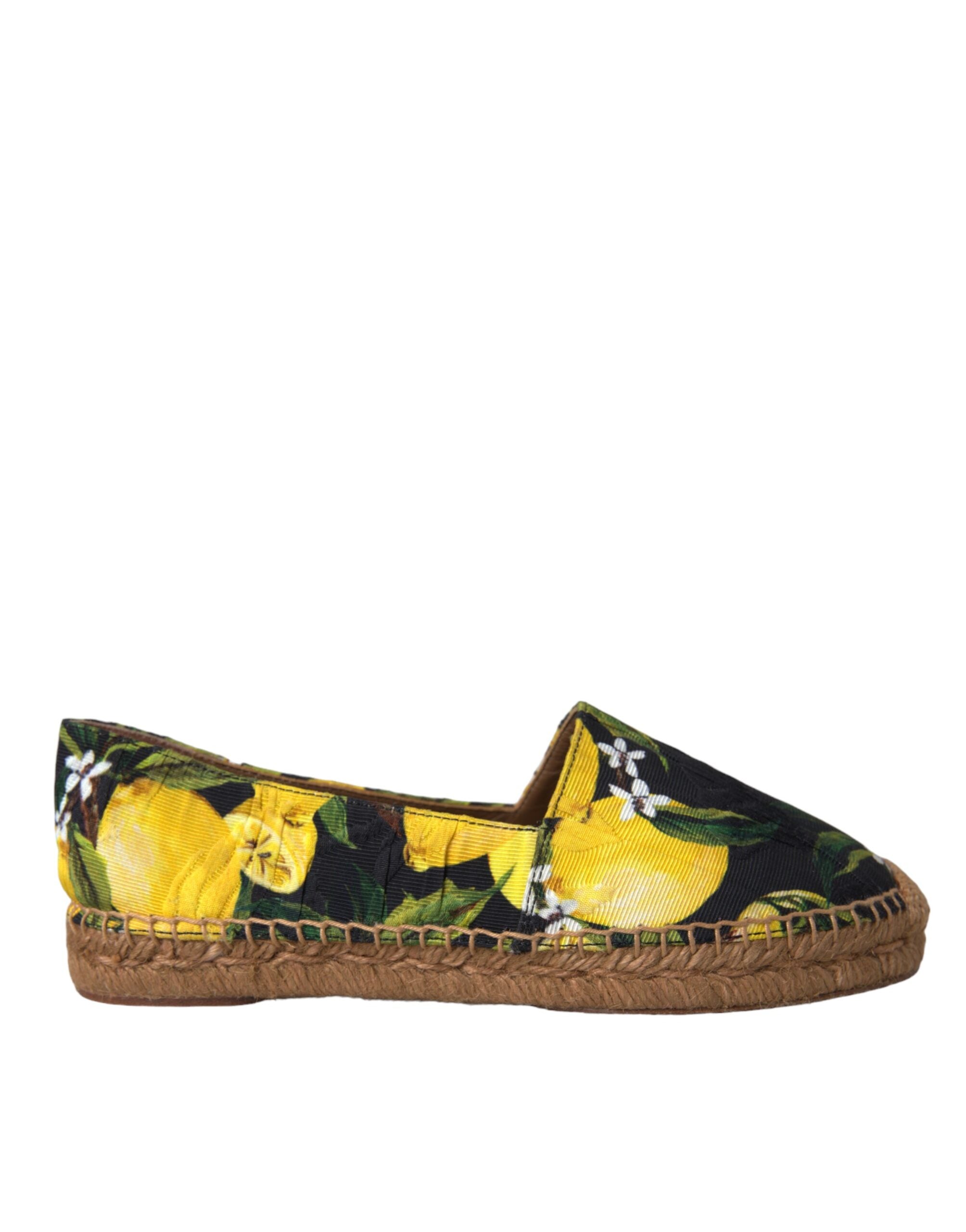 Dolce & Gabbana – Mehrfarbige Zitronen-Espadrilles zum Hineinschlüpfen