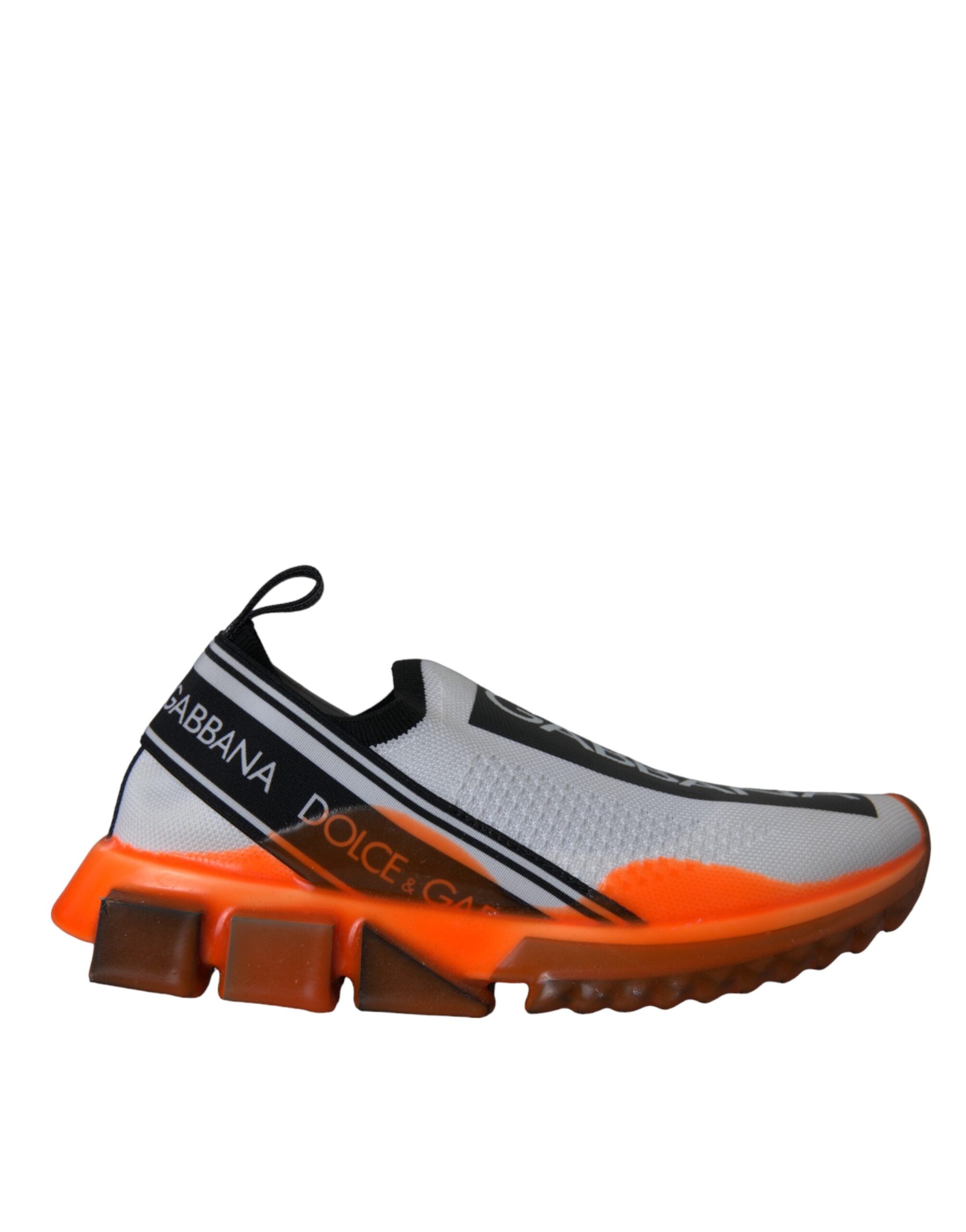 Dolce & Gabbana Sorrento Slip-On Sneakers in Schwarz/Weiß/Orange