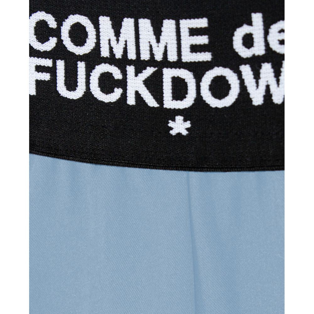 Comme Des Fuckdown Blue Polyester Women Palazzo Pants