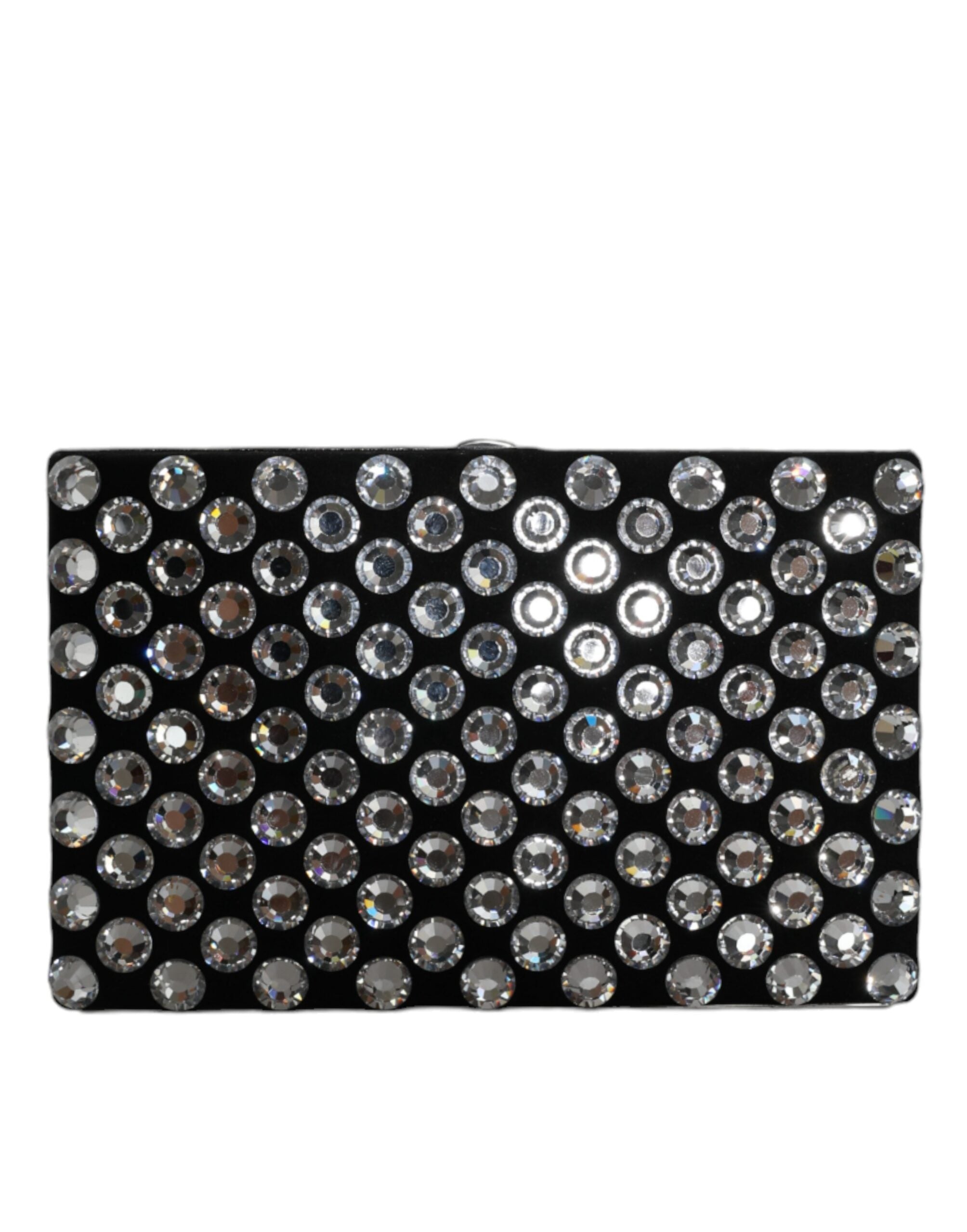Dolce & Gabbana Schwarze Samt-Clutch mit Kristallen für Abendpartys