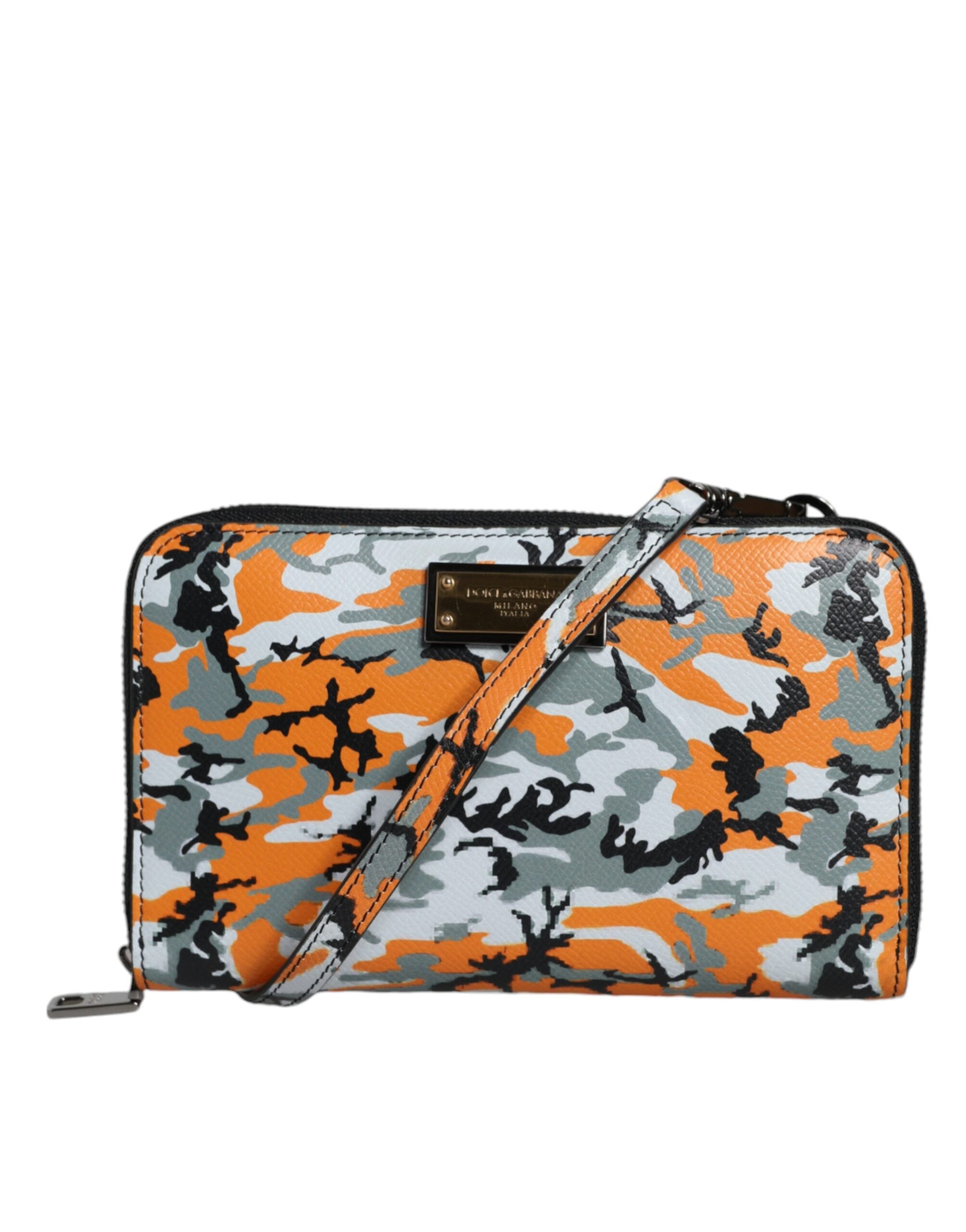 Dolce & Gabbana Mehrfarbige Umhängetasche aus Camouflage-Leder