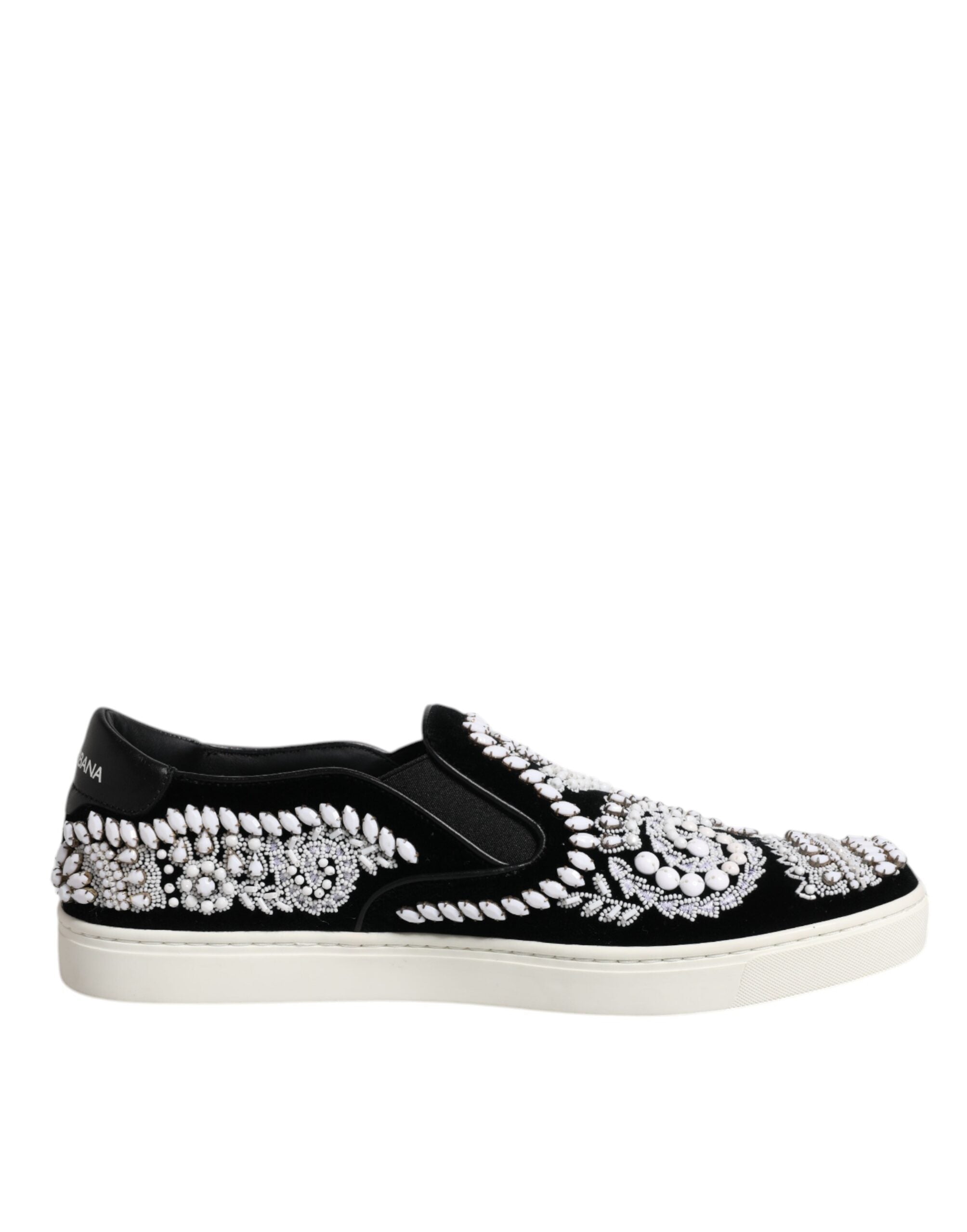 Dolce & Gabbana – London – Schwarze Slipper mit Verzierung für Herren