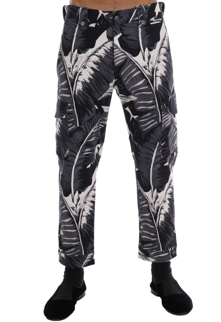 Dolce & Gabbana Elegante Capri-Freizeithose mit Bananenblatt-Print