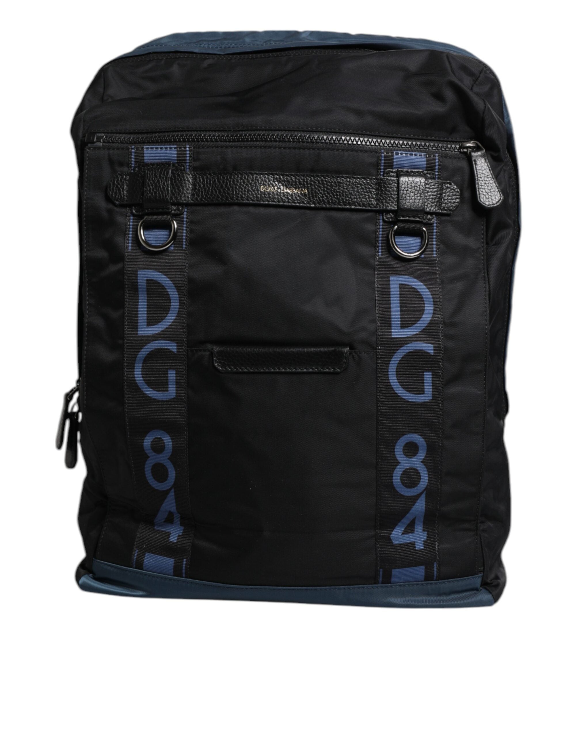 Dolce & Gabbana – Schulrucksack aus Nylon mit DG-Logo, Schwarz