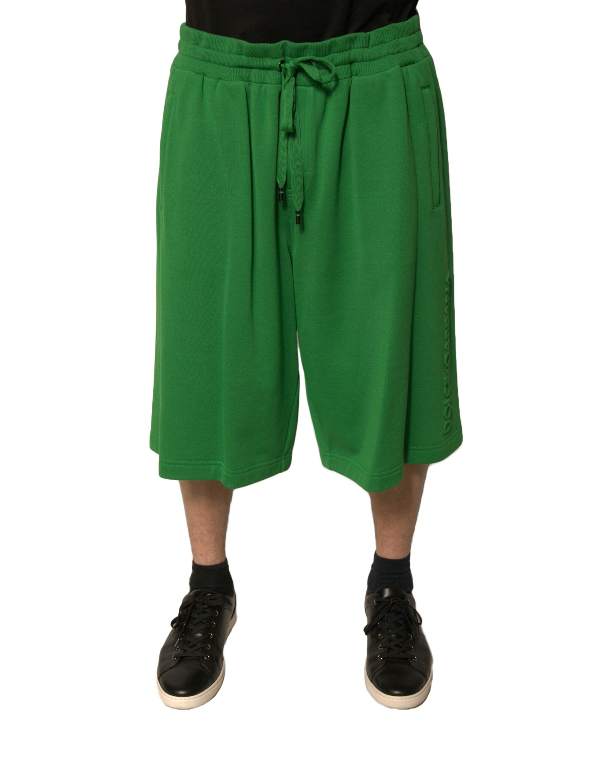 Dolce & Gabbana Grüne Bermudashorts aus Baumwollmischung für Herren