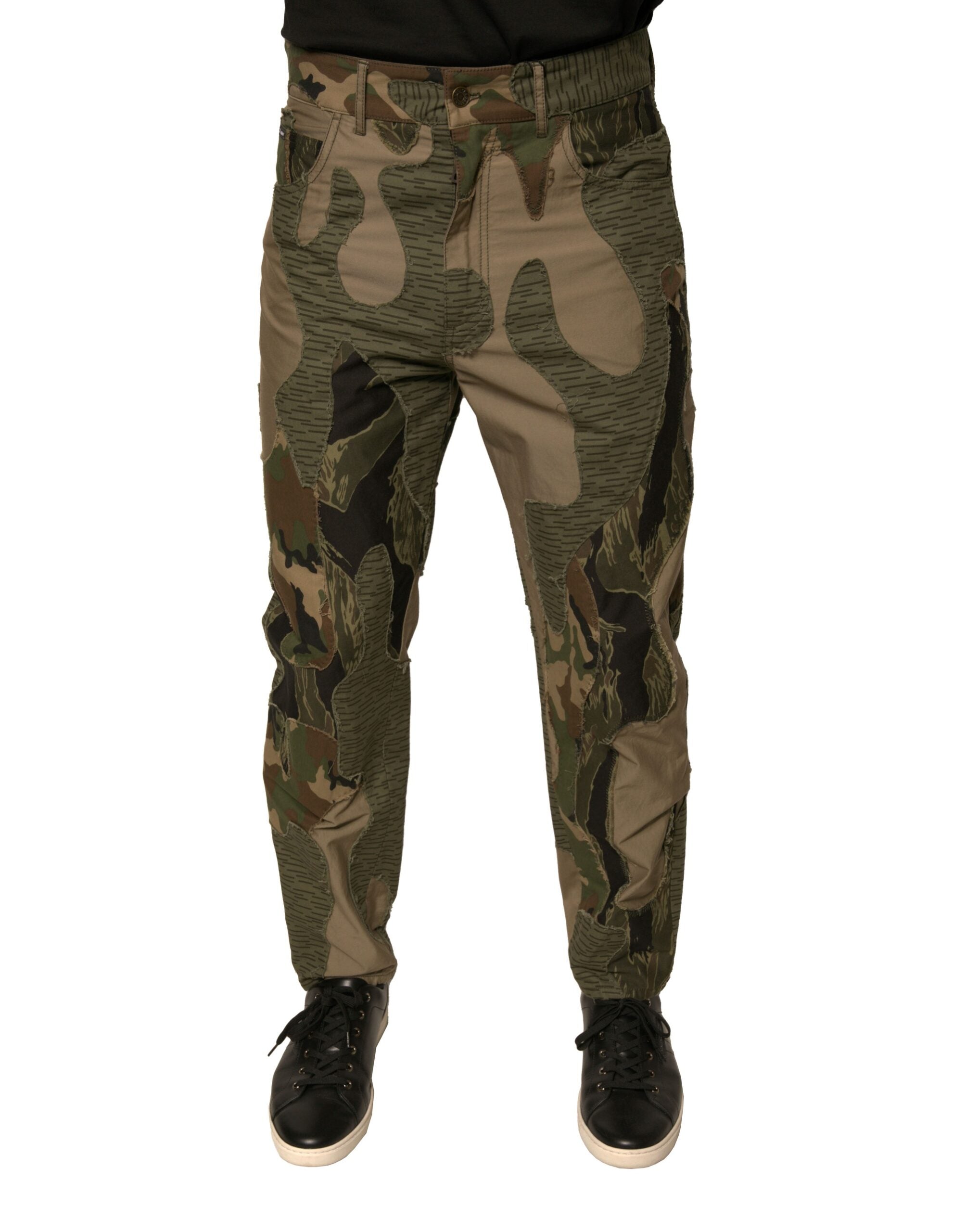 Dolce & Gabbana Mehrfarbige Camouflage-Baumwollhose