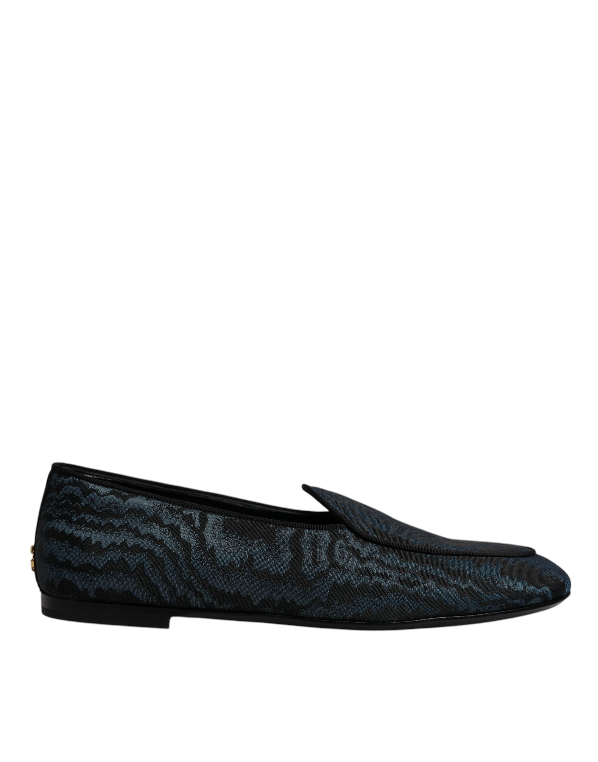 Dolce & Gabbana Blau Schwarz Flats Herren Loafer Abendschuhe