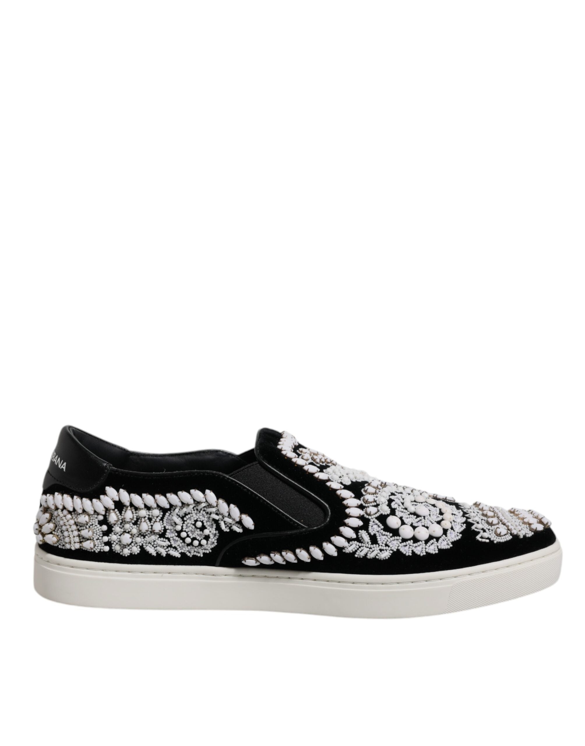 Dolce & Gabbana – London – Schwarze Slipper mit Verzierung für Herren