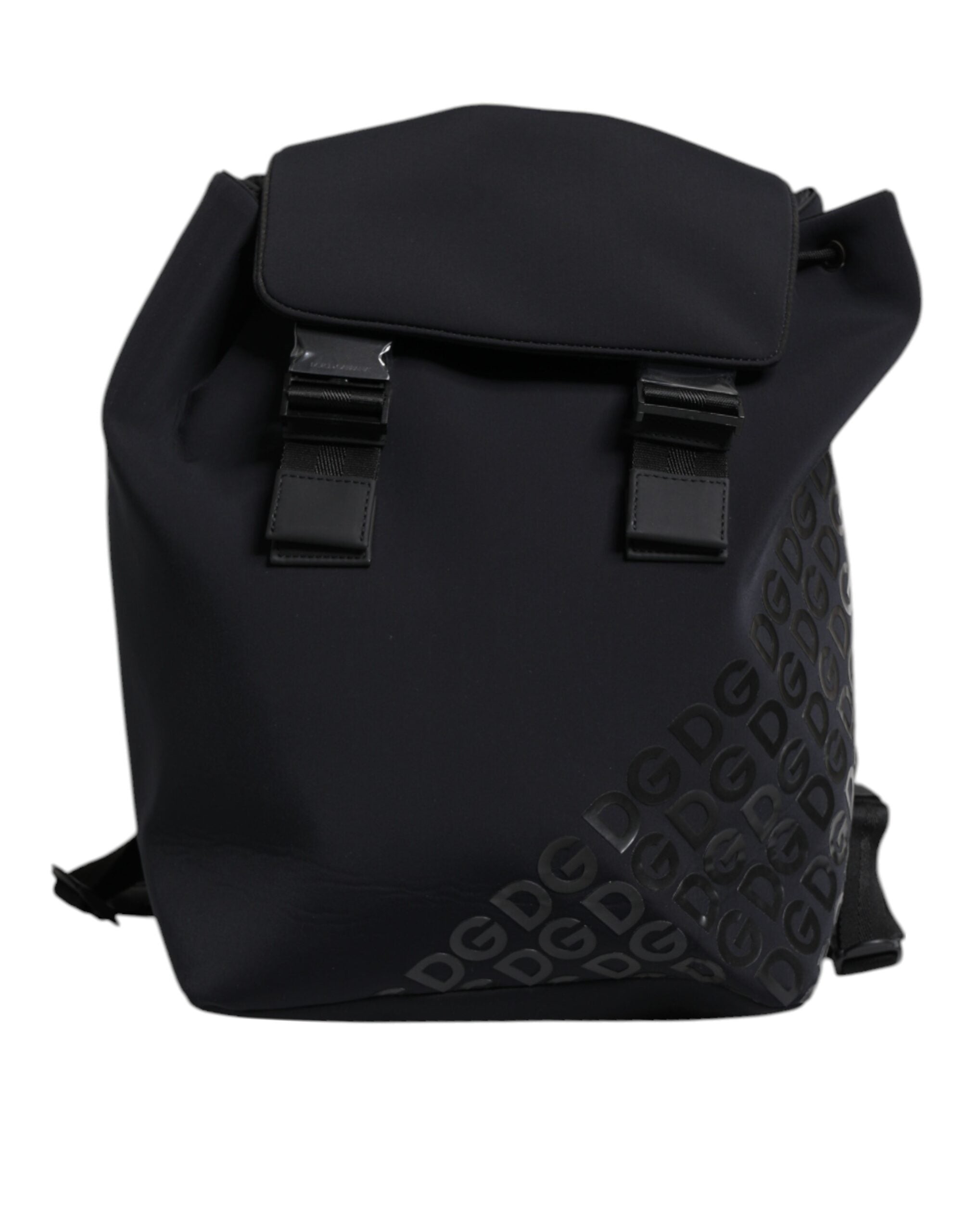 Dolce & Gabbana – Schulrucksack aus Neopren und Nylon mit DG-Logo, Schwarz