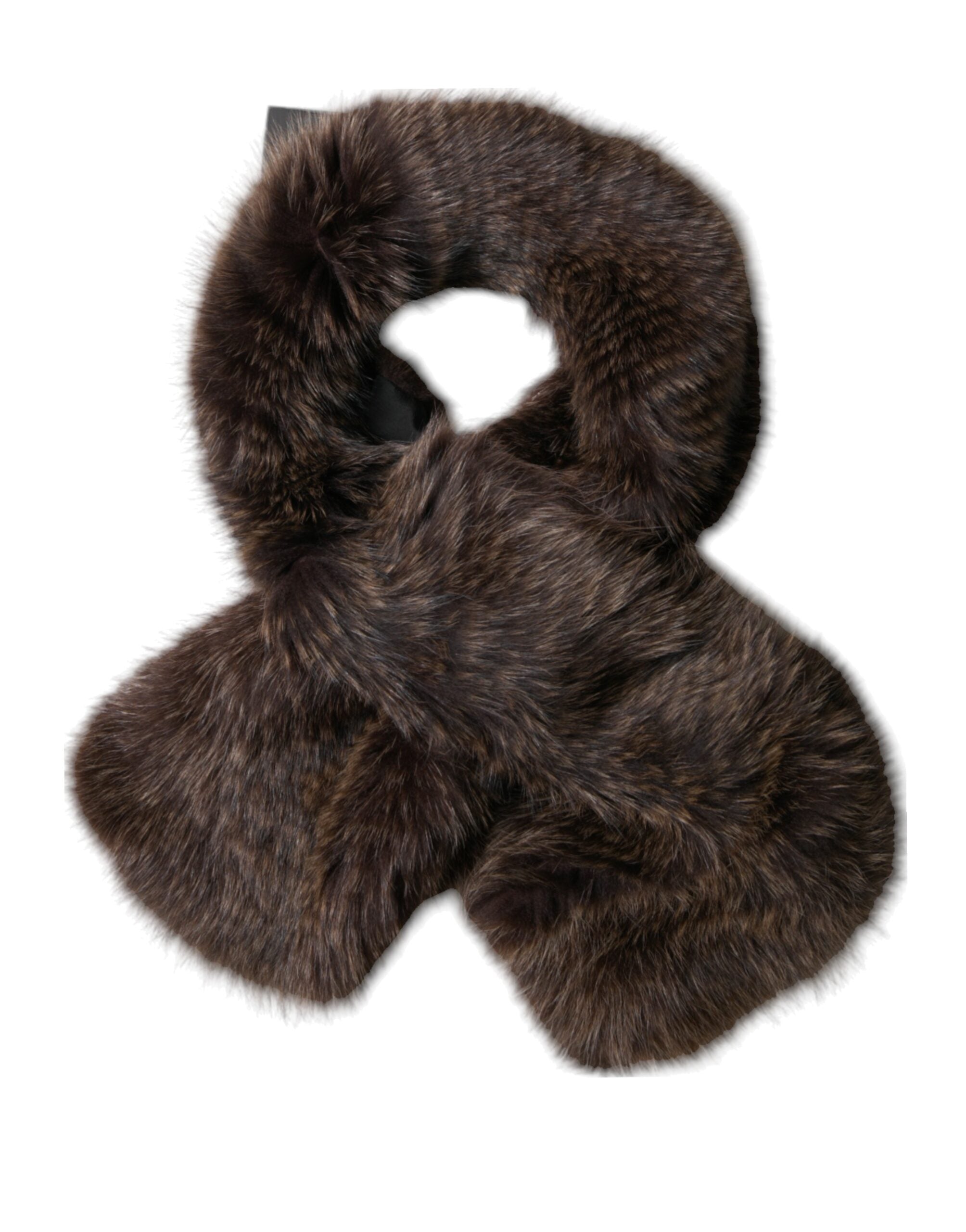 Dolce & Gabbana Brauner Waschbärpelz-Halswärmer-Winterschal