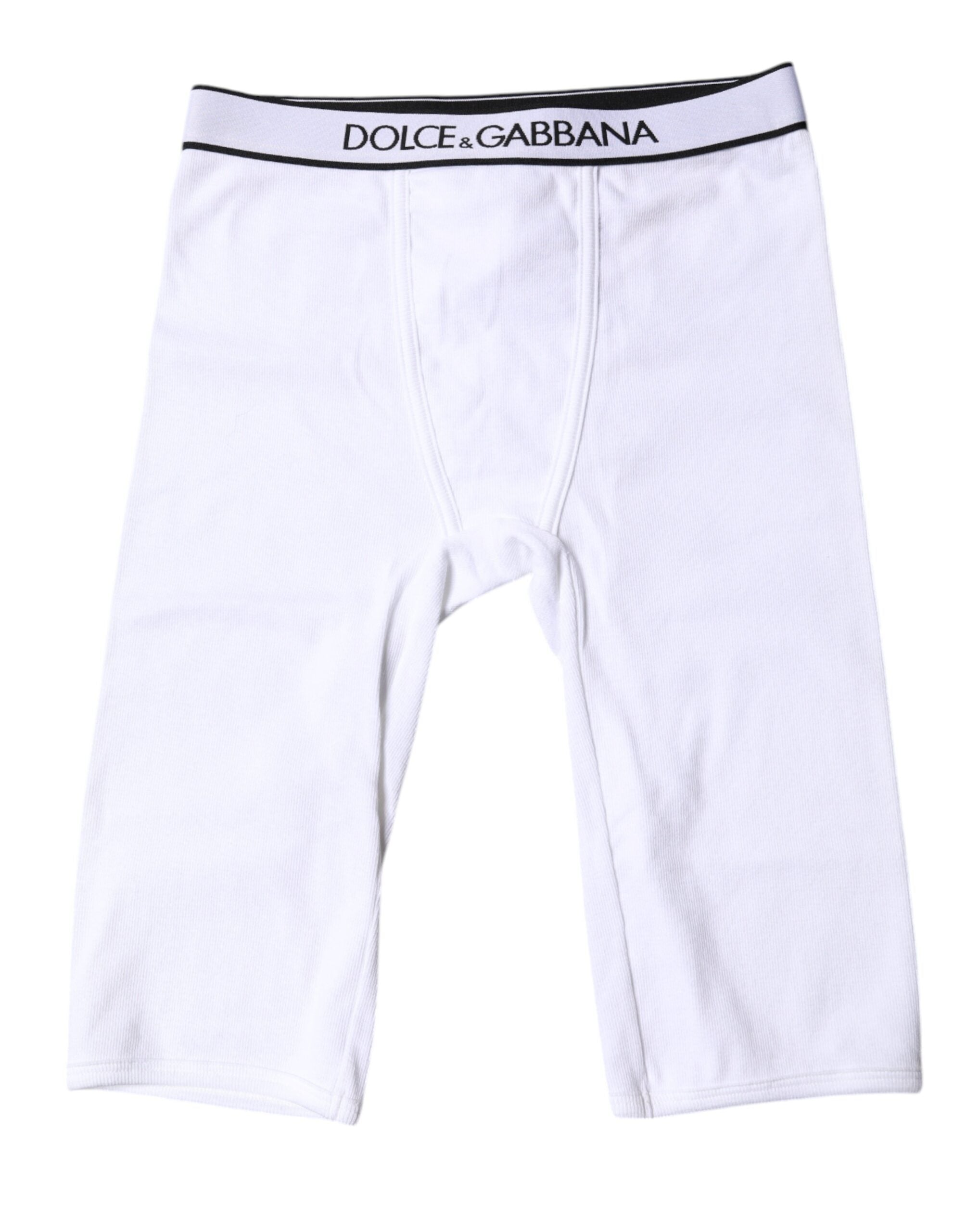 Dolce & Gabbana – Kurze Strumpfhose aus Baumwolle mit weißem Logo
