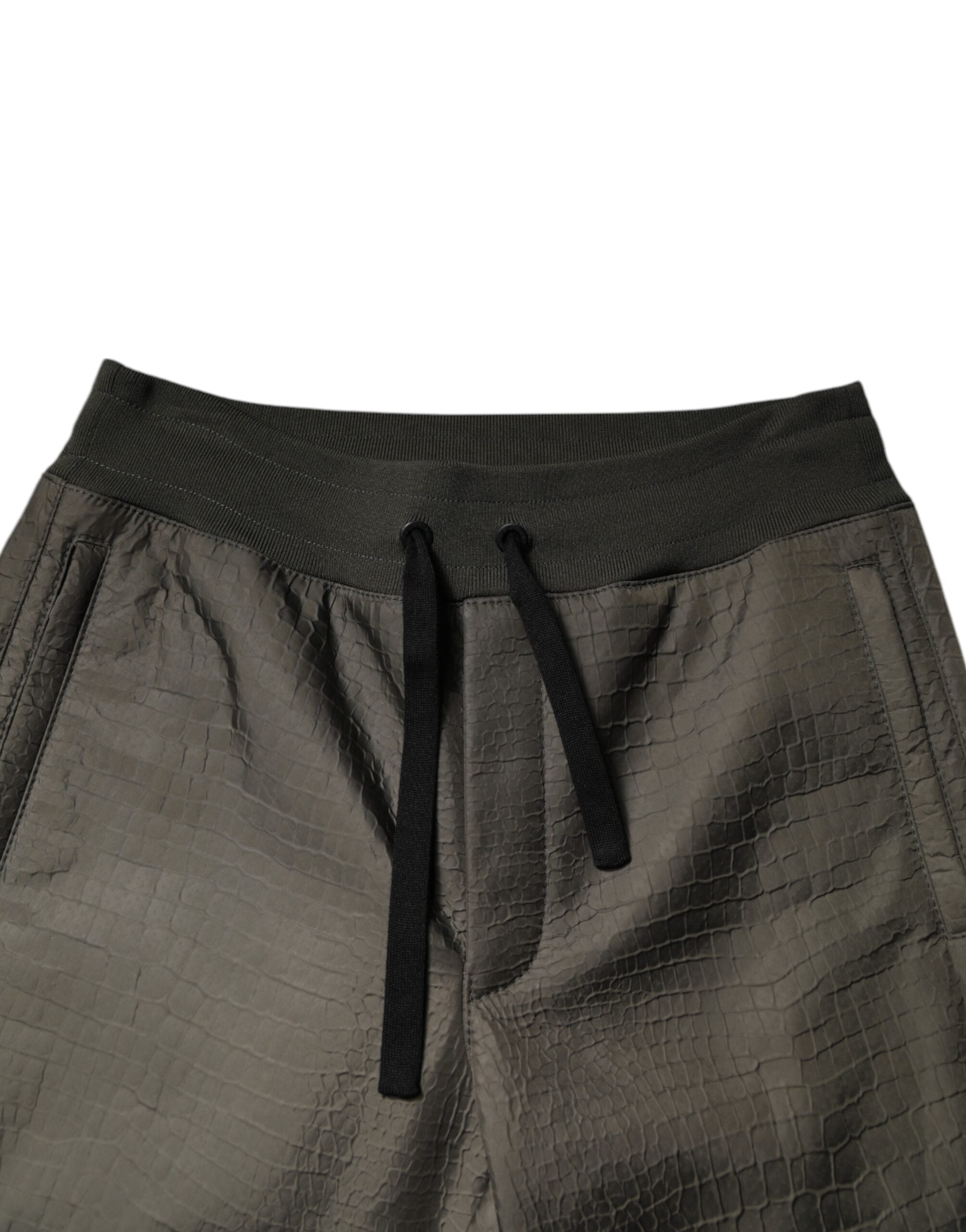 Dolce & Gabbana Brown Lambskin Leather Men Sweatpants Pants