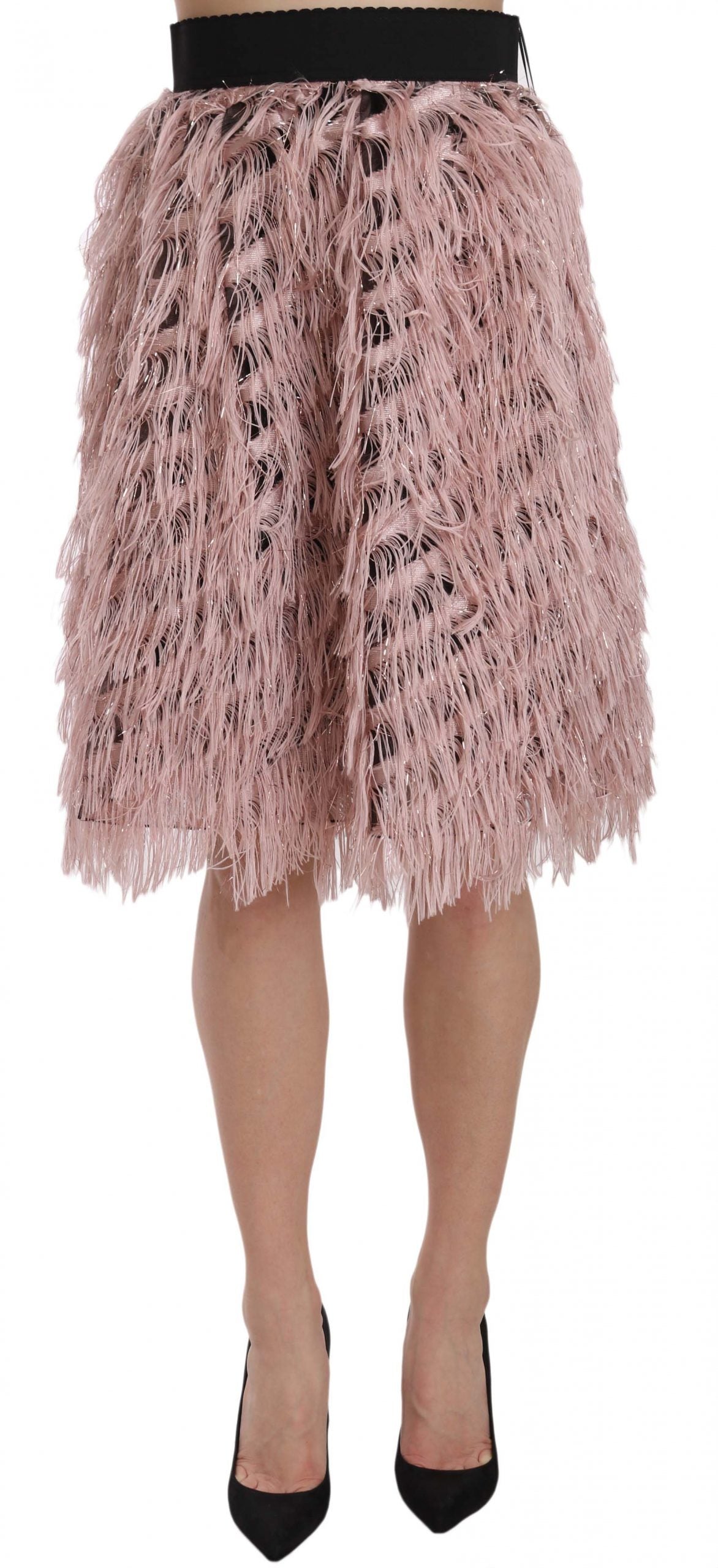 Dolce & Gabbana High Fashion-Rock mit breiter elastischer Taille