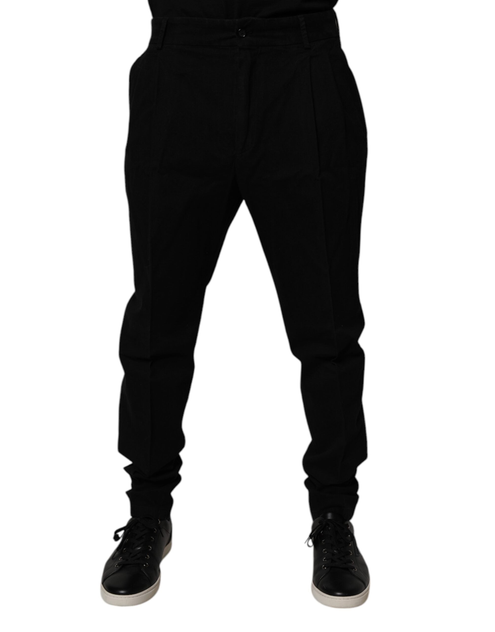 Dolce & Gabbana Black Cotton Stretch Skinny Pants