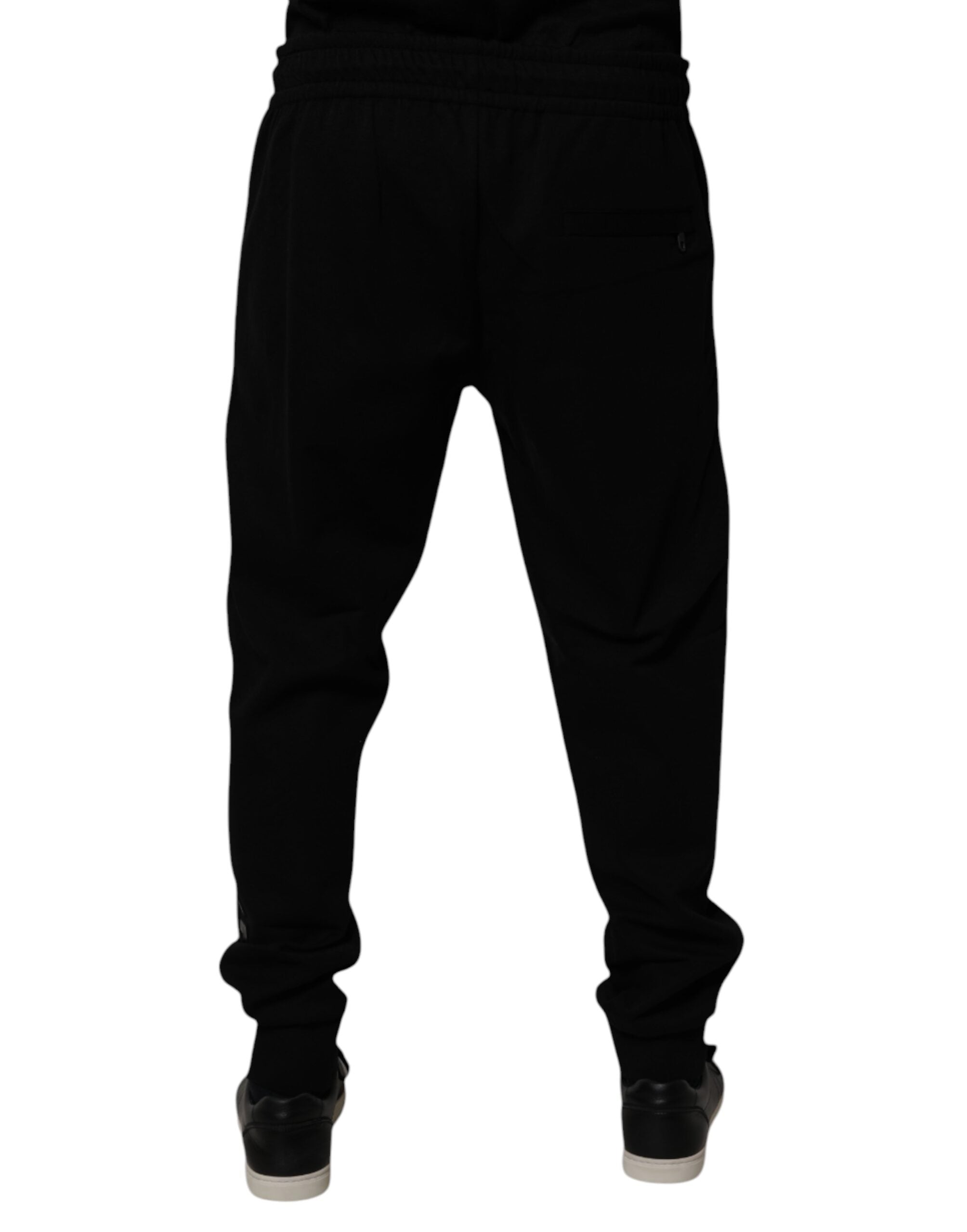 Dolce & Gabbana Black Cotton Blend Jogger Sweatpants Pants
