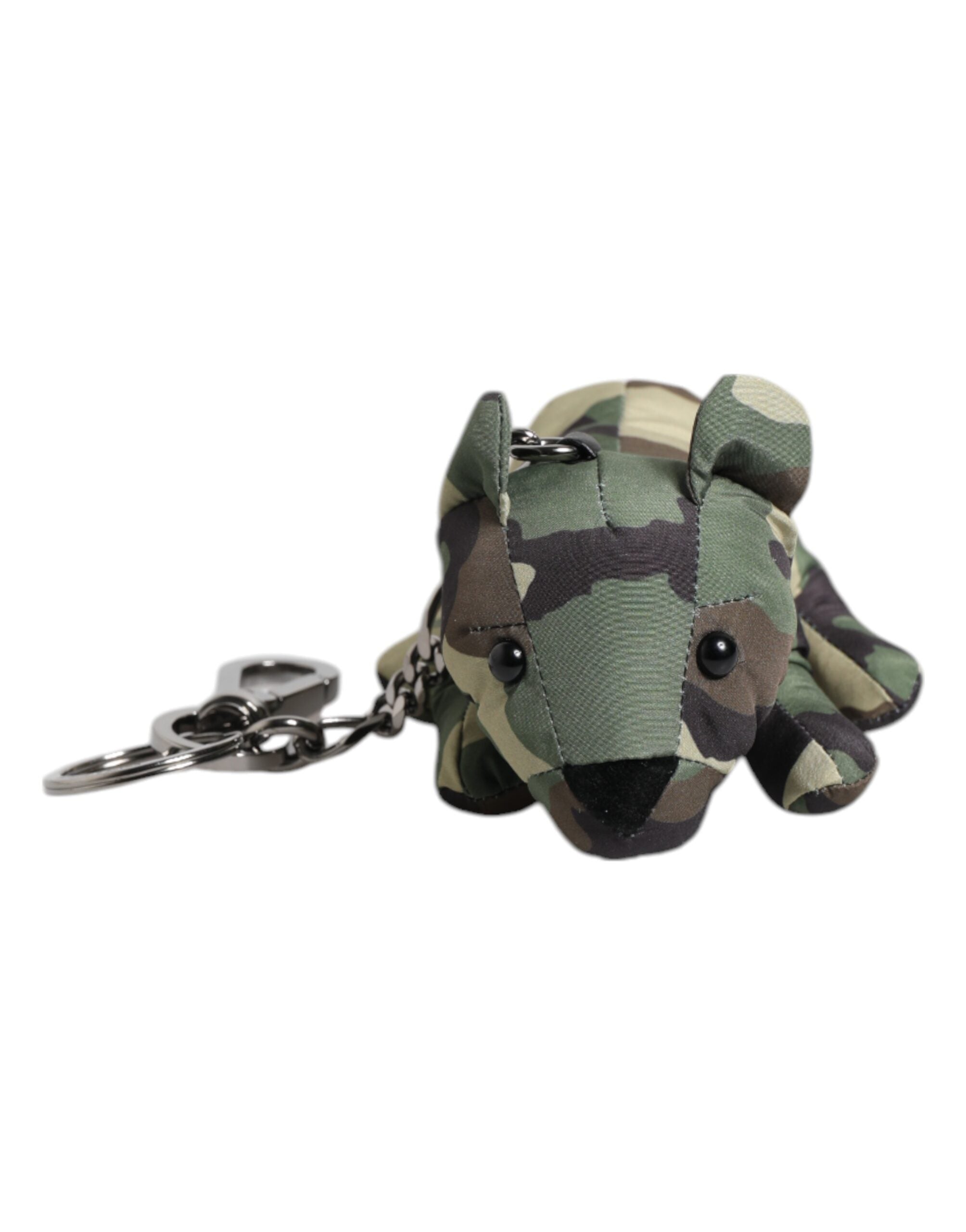 Dolce & Gabbana Schlüsselanhänger mit mehrfarbiger Camouflage-Tiersilhouette