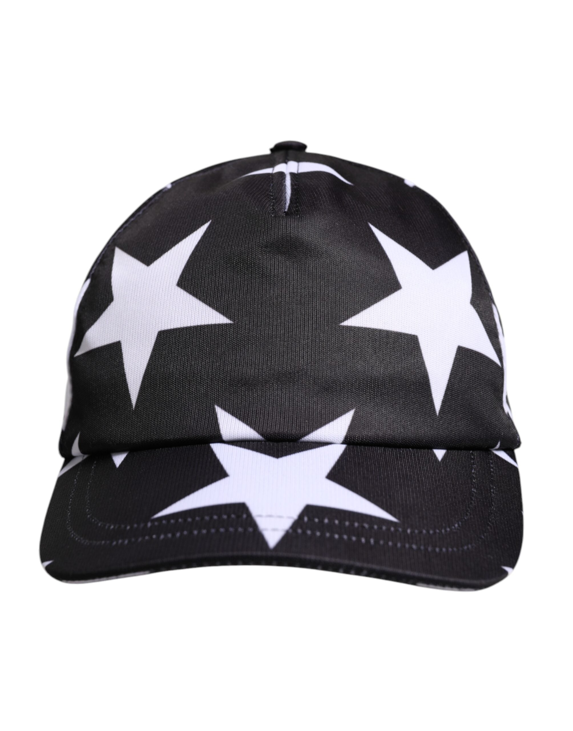 Dolce & Gabbana Schwarze Baseballkappe aus Polyester mit Sternenmuster
