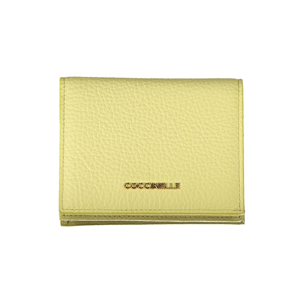 Coccinelle Gelbe Lederbrieftasche