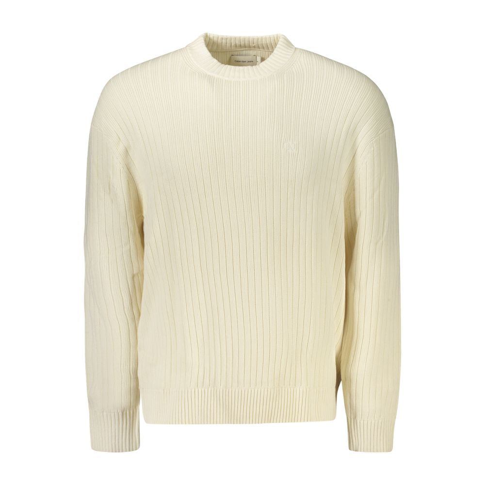 Calvin Klein Weißer Baumwollpullover für Herren