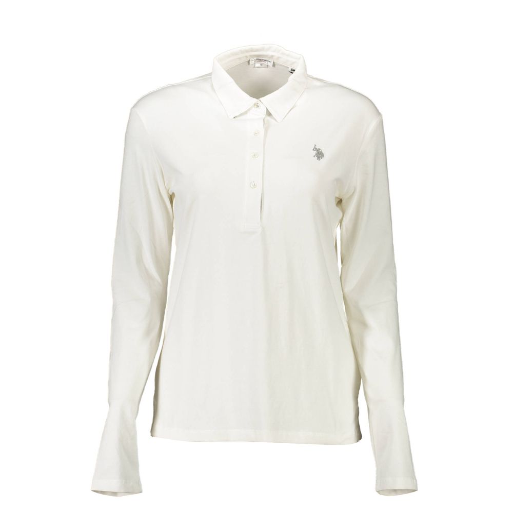 US POLO ASSN. Weißes Poloshirt aus Baumwolle für Damen
