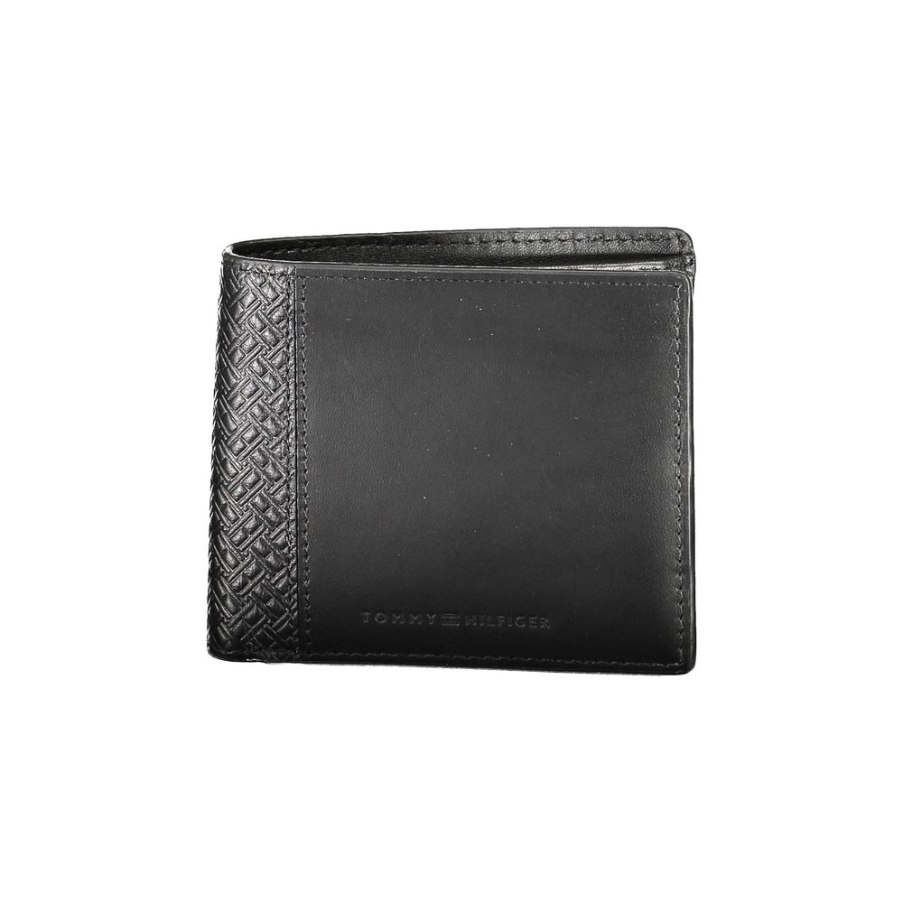 Tommy Hilfiger – Schwarze Lederbrieftasche für Herren