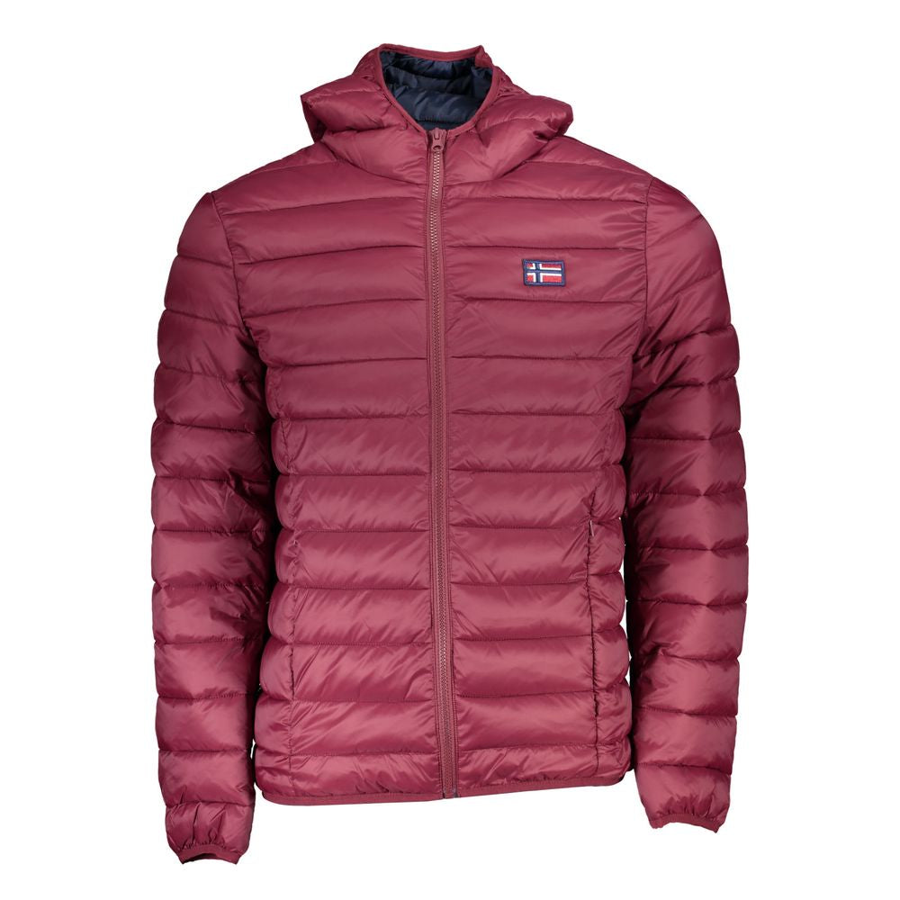Norwegen 1963 Rote Polyamid-Herrenjacke
