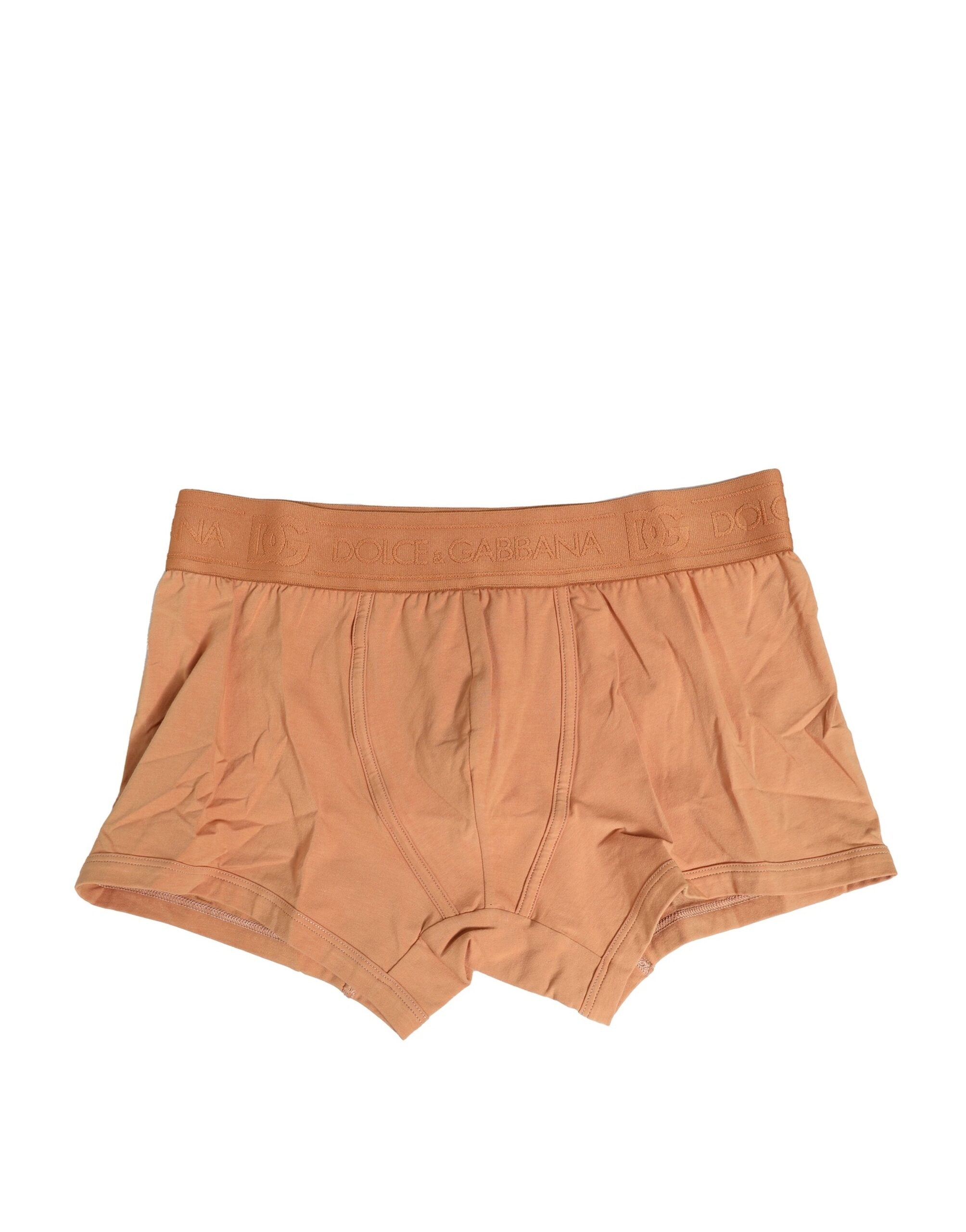 Dolce & Gabbana – Boxershorts aus Stretch-Baumwolle in regulärer Passform, Braun