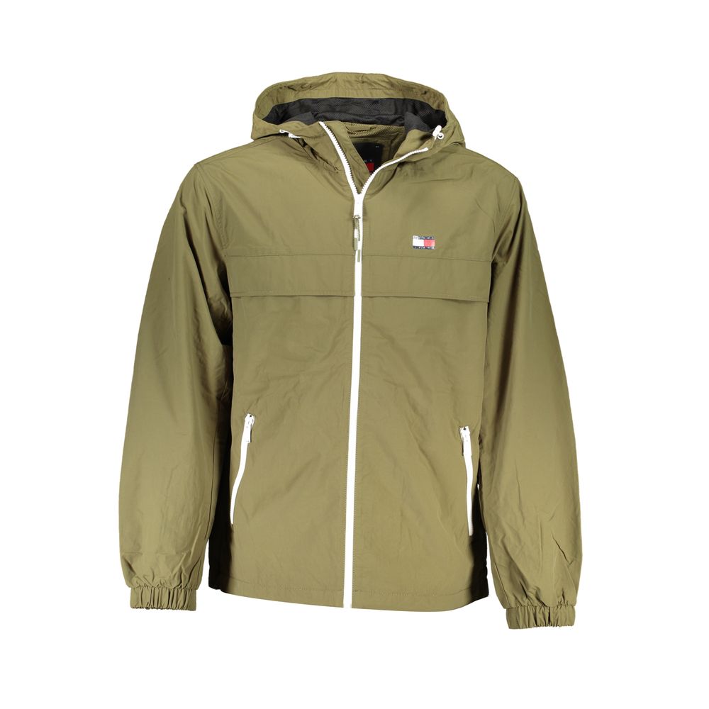 Tommy Hilfiger – Grüne Herrenjacke aus recyceltem Nylon