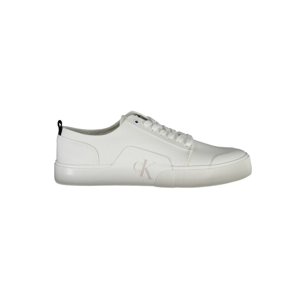 Calvin Klein Herren Sneaker aus weißer Baumwolle