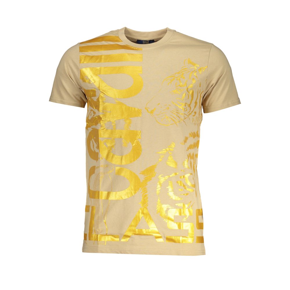 Beiges Baumwoll-T-Shirt der Cavalli Class