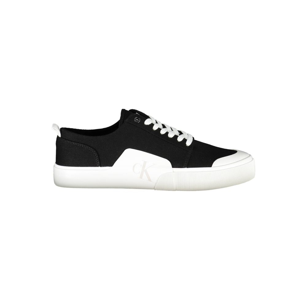 Calvin Klein – Schwarze Sneaker aus recyceltem Material für Herren