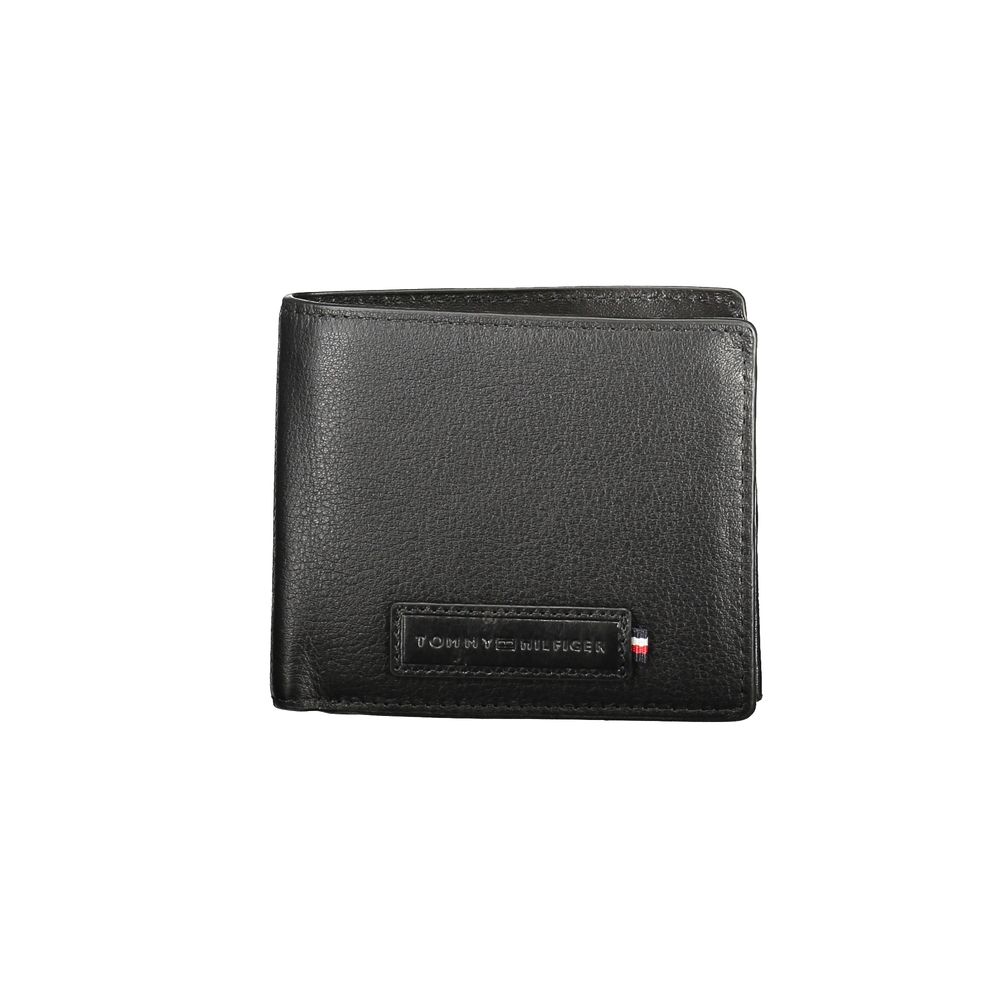 Tommy Hilfiger – Schwarze Lederbrieftasche für Herren