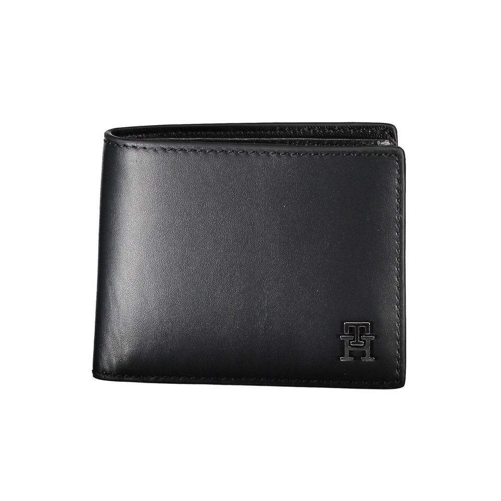 Tommy Hilfiger – Schwarze Lederbrieftasche für Herren