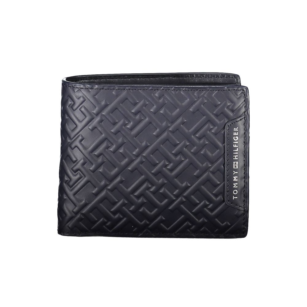 Tommy Hilfiger – Blaue Lederbrieftasche für Herren
