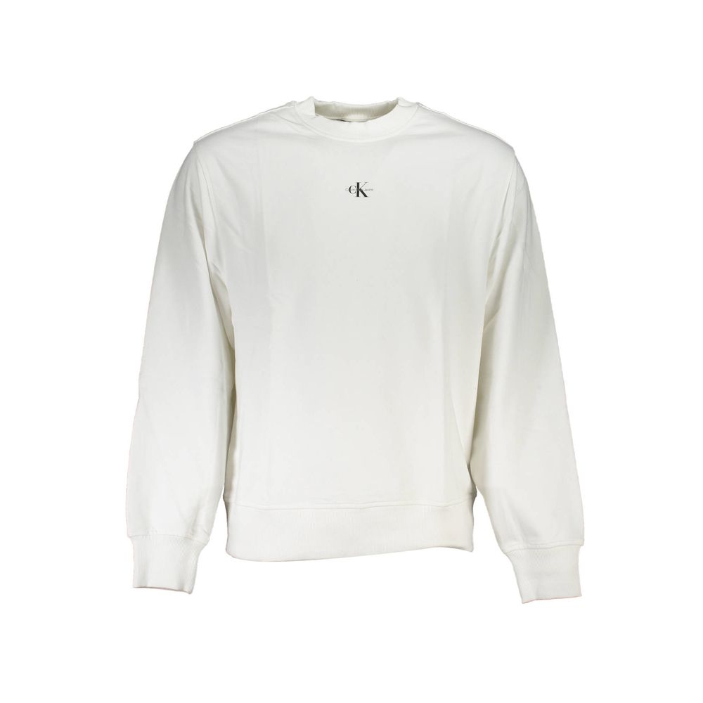 Calvin Klein Weißer Baumwollpullover für Herren