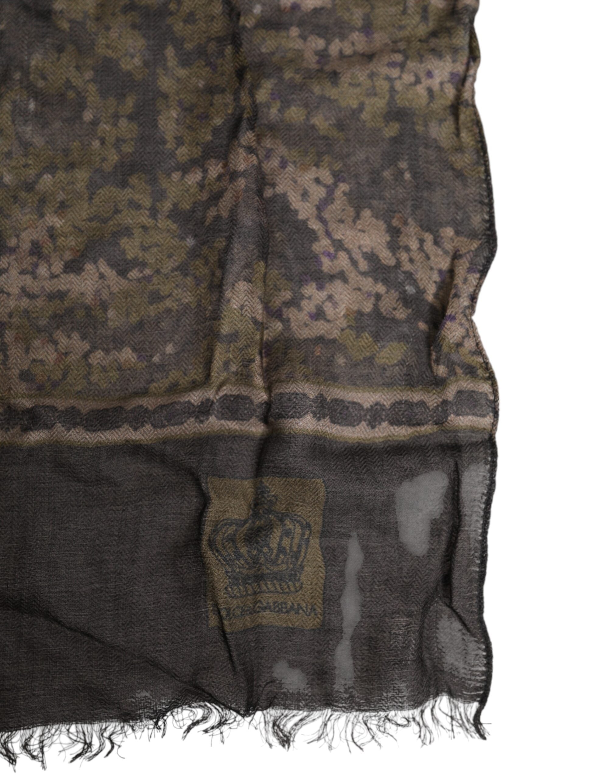 Dolce & Gabbana – Halswärmer mit Camouflage-Muster, Foulard-Schal