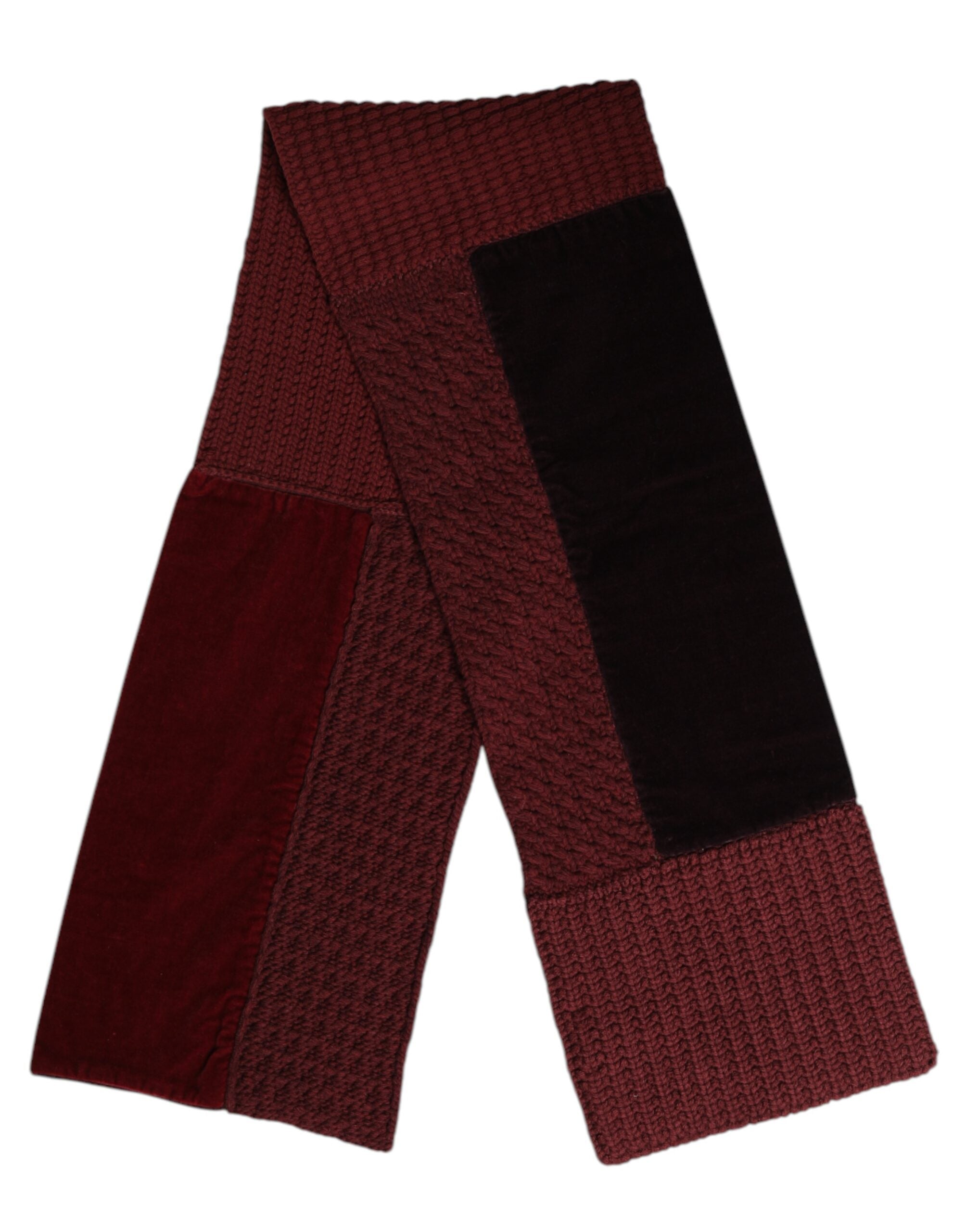 Dolce & Gabbana Kastanienbrauner schwarzer Halswärmer-Wickelschal