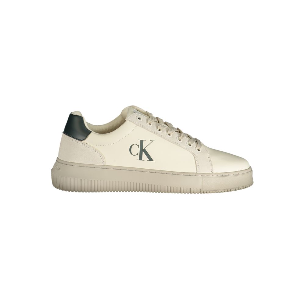 Calvin Klein – Weißer Polyester-Sneaker