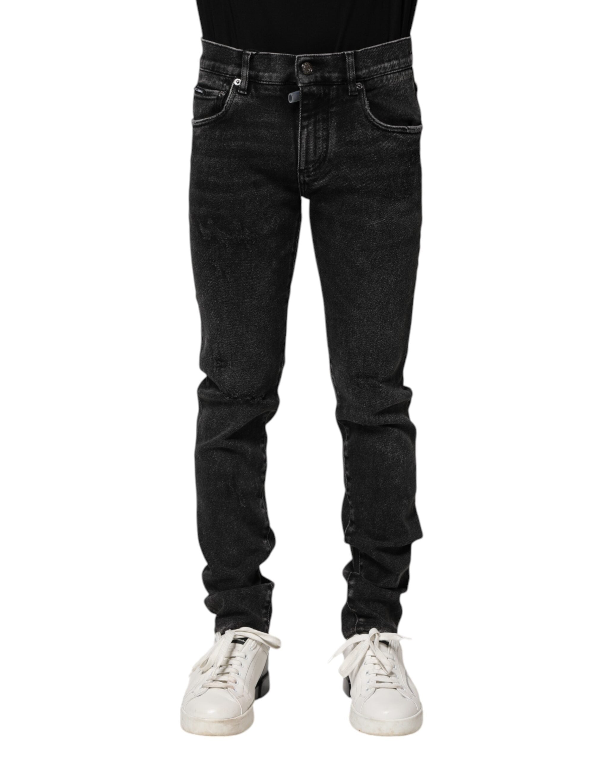 Dolce & Gabbana Schwarze Skinny-Jeans aus Baumwolle für Herren