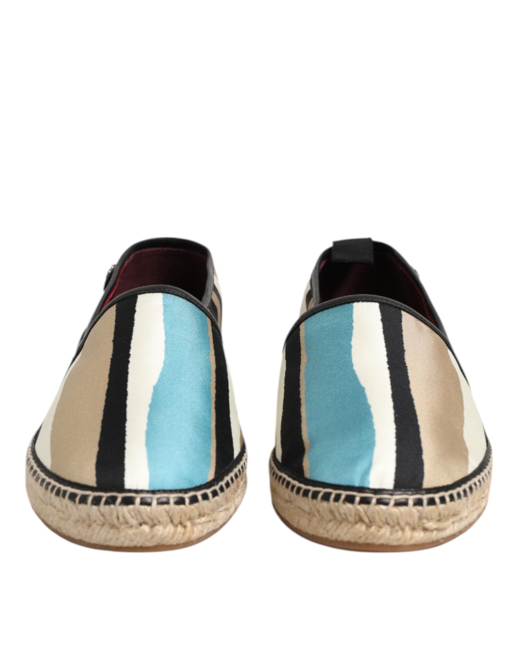 Dolce & Gabbana Multicolor Stripes Canvas Flat Espadrille Shoes